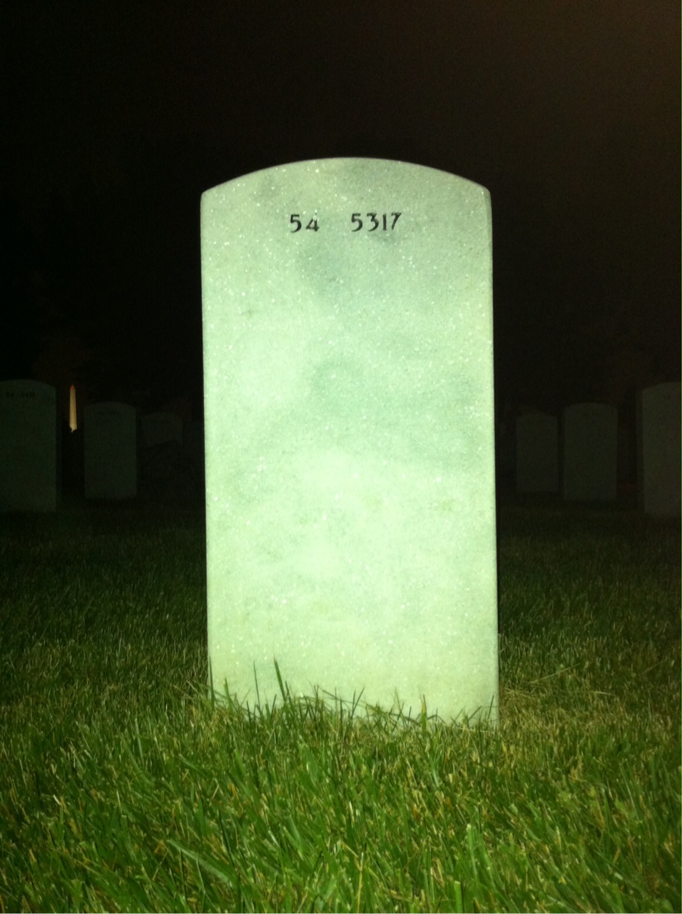 Back of headstone — John Andrus