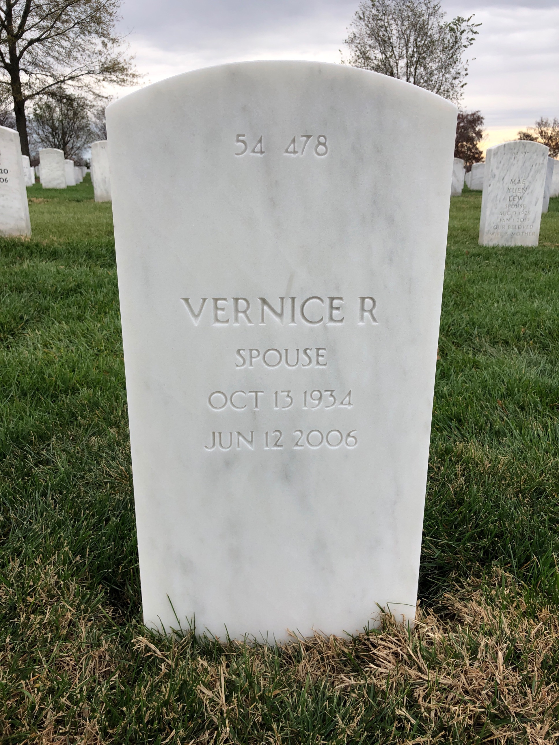 Back of headstone — Jenkins Odoms