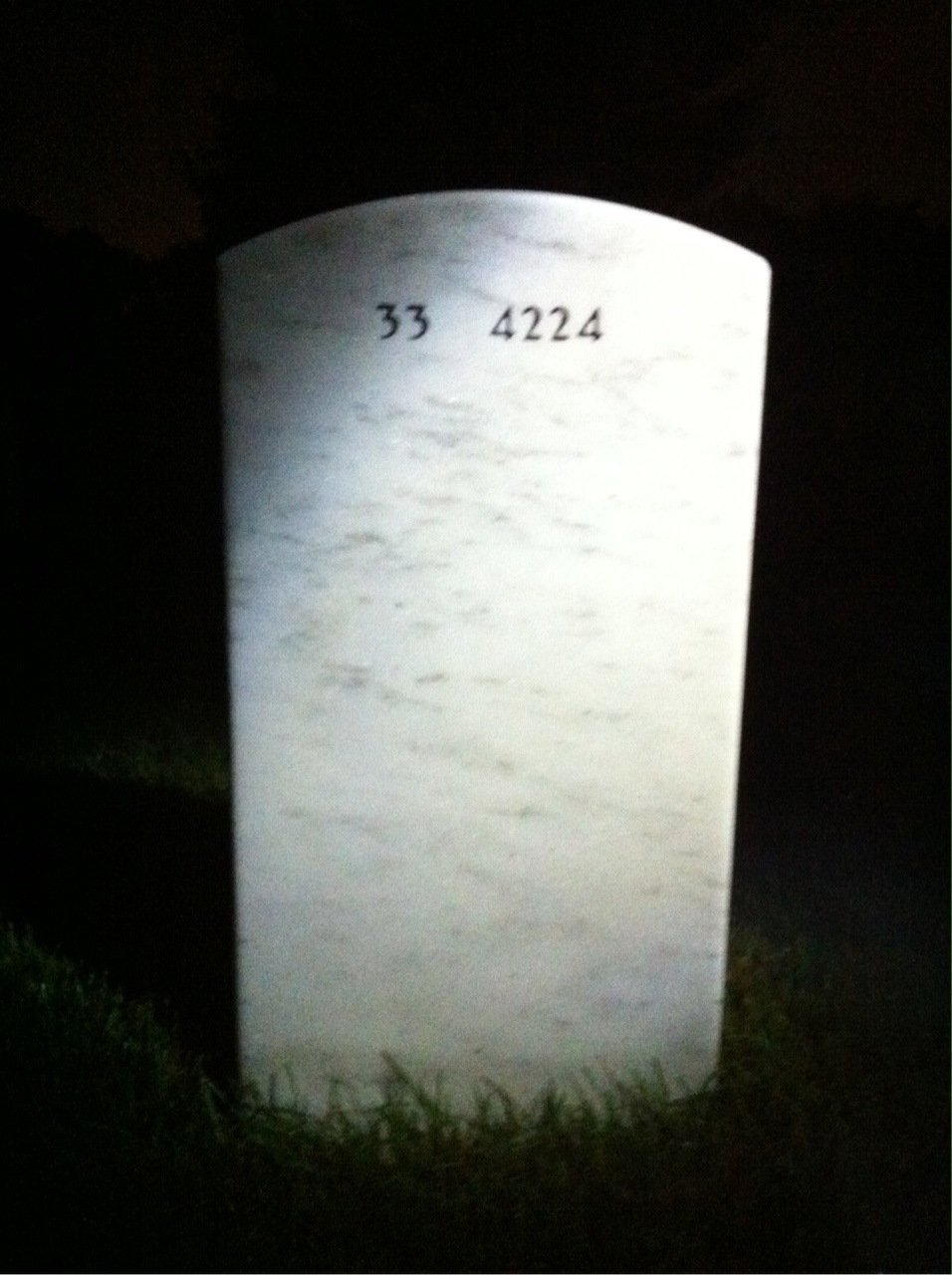 Back of headstone — Constance Klingman