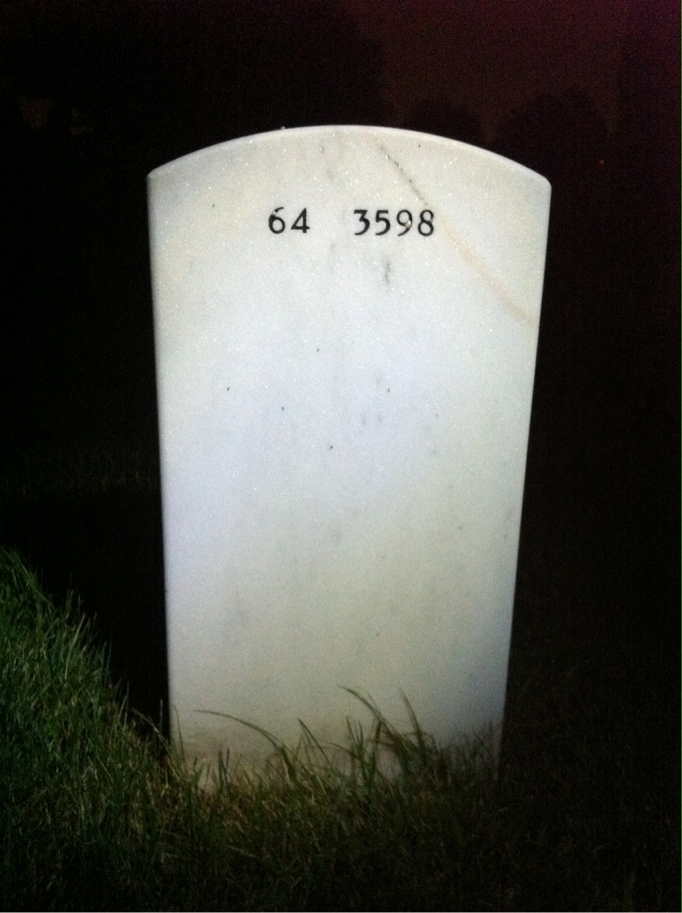 Back of headstone — Gordon Mchenry