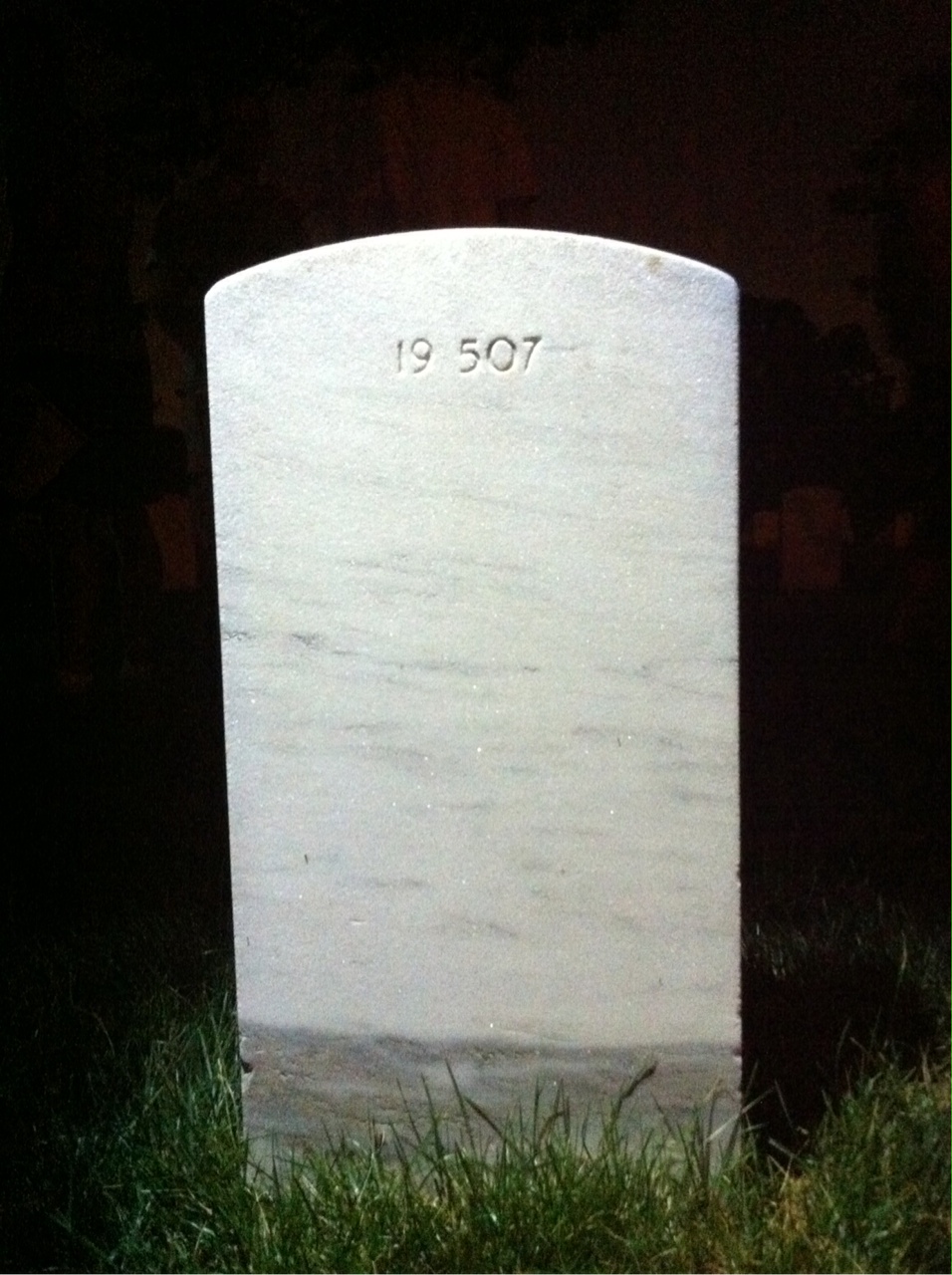 Back of headstone — Waverly Botts