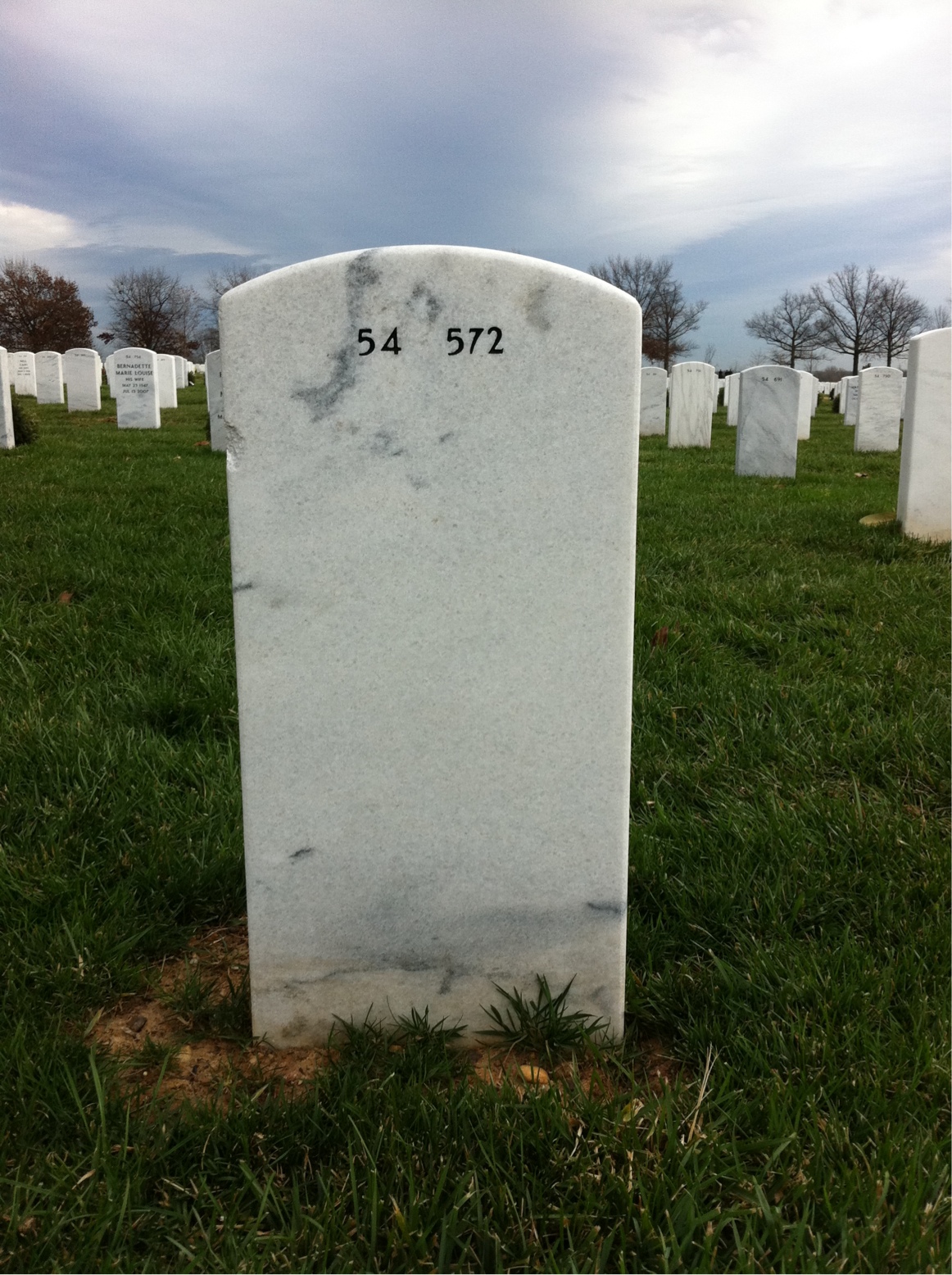 Back of headstone — Buddy Robinson