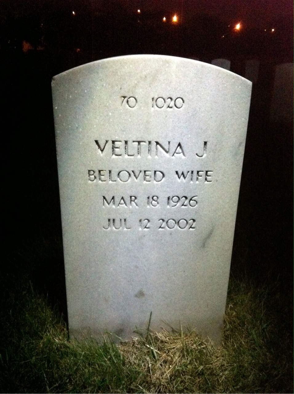 Back of headstone — Leon Montgomery