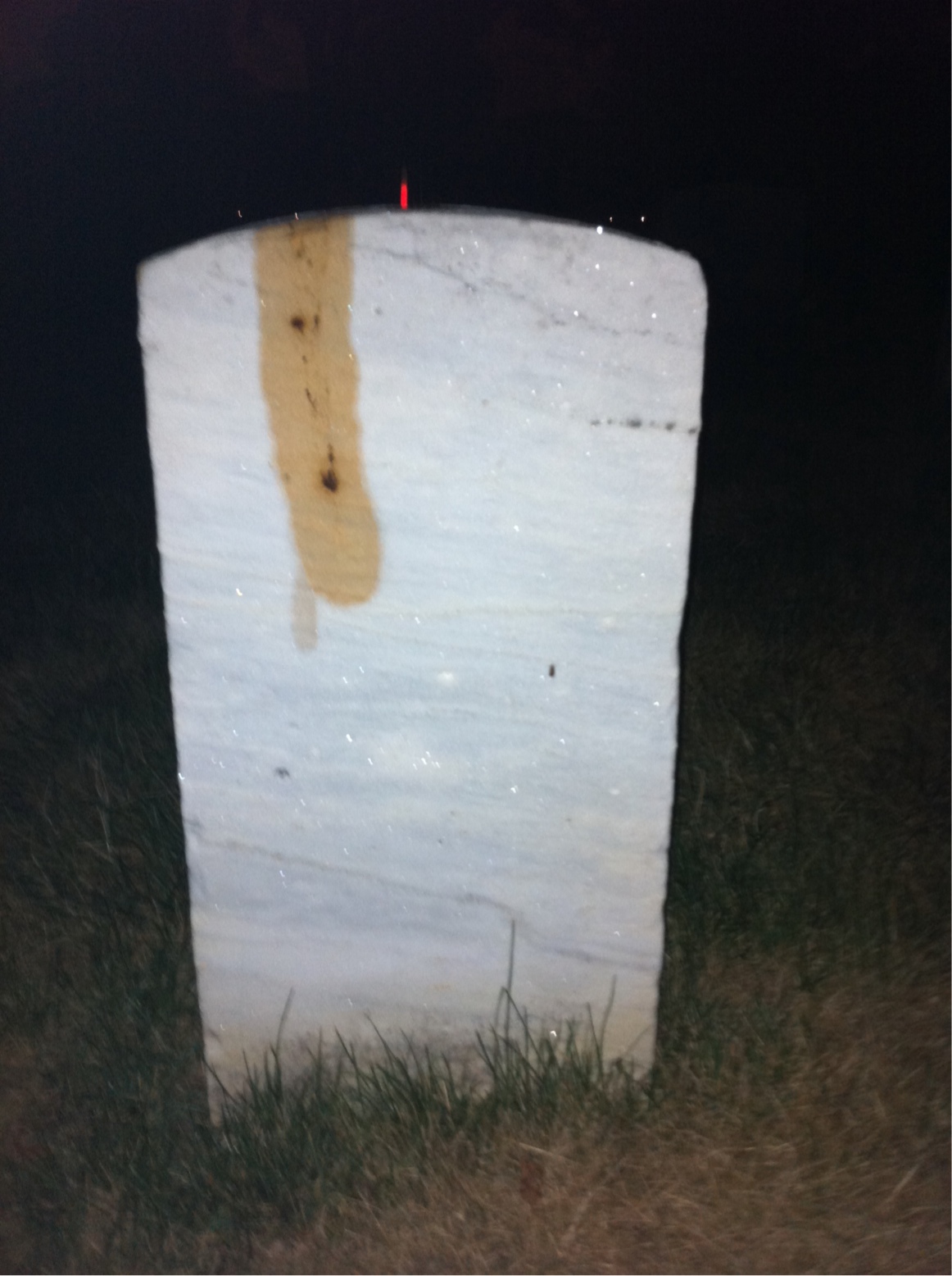 Back of headstone — Alfonso Achadore