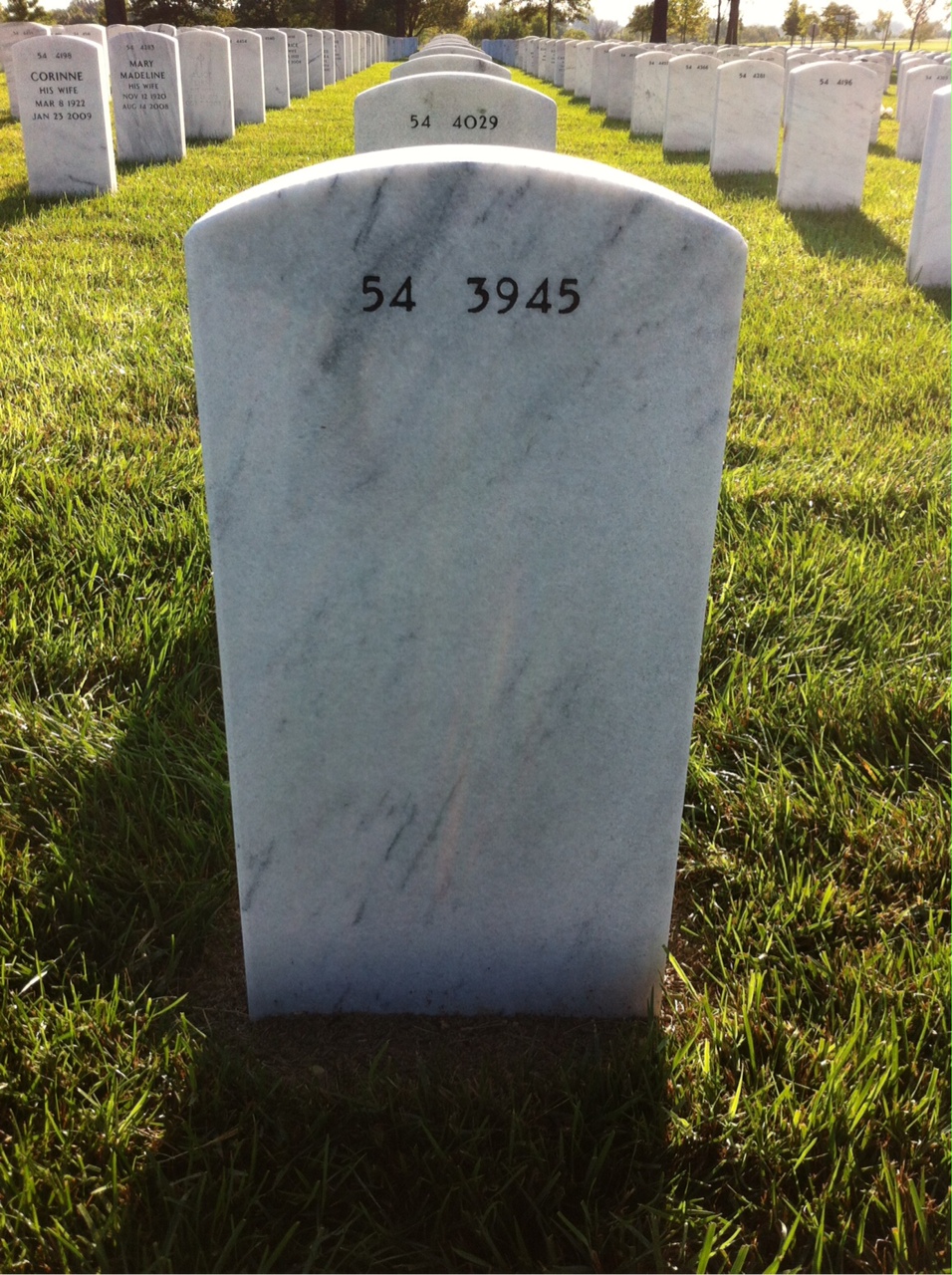 Back of headstone — Michael Broderick