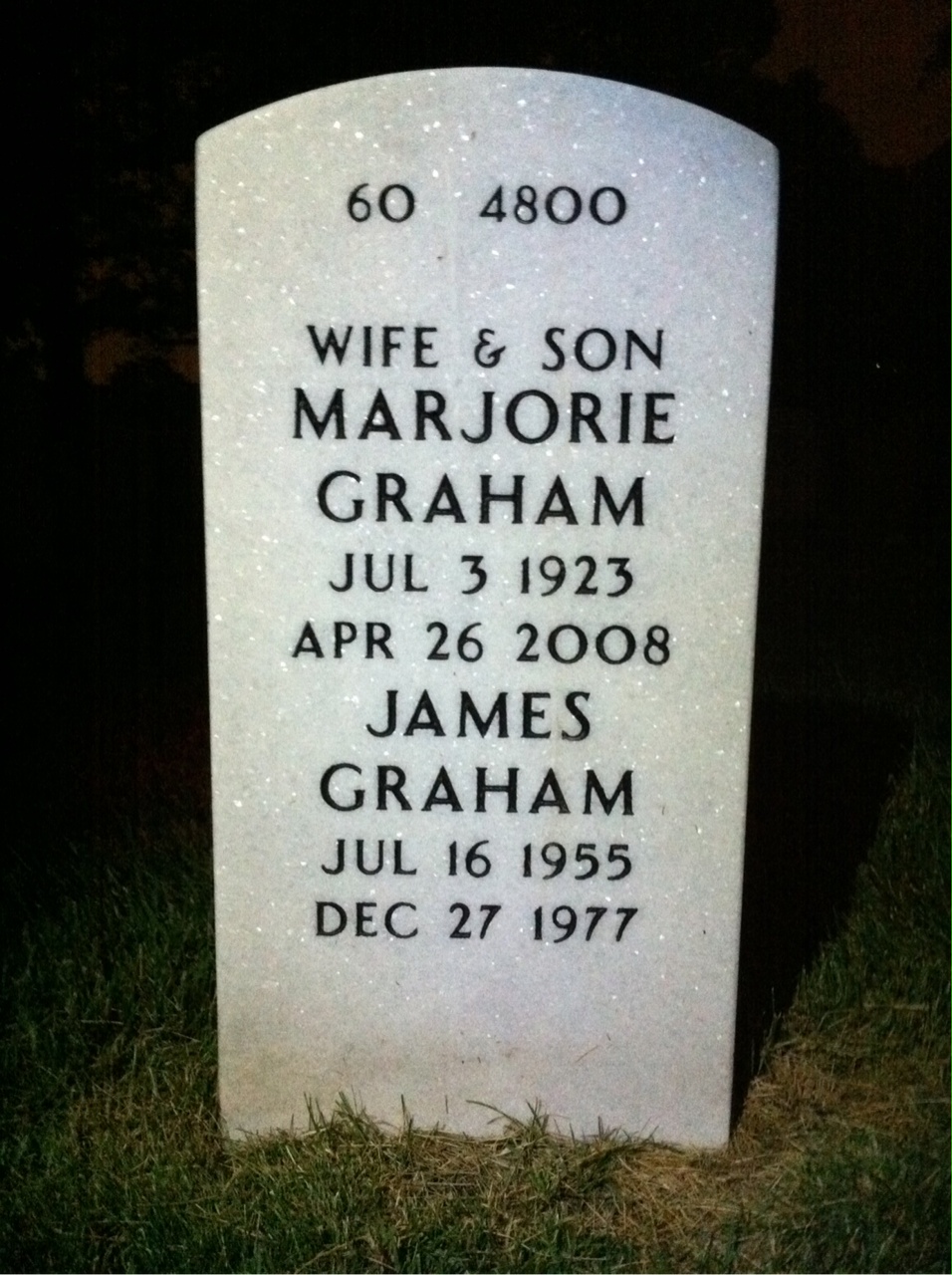 Back of headstone — Rufus Hessberg