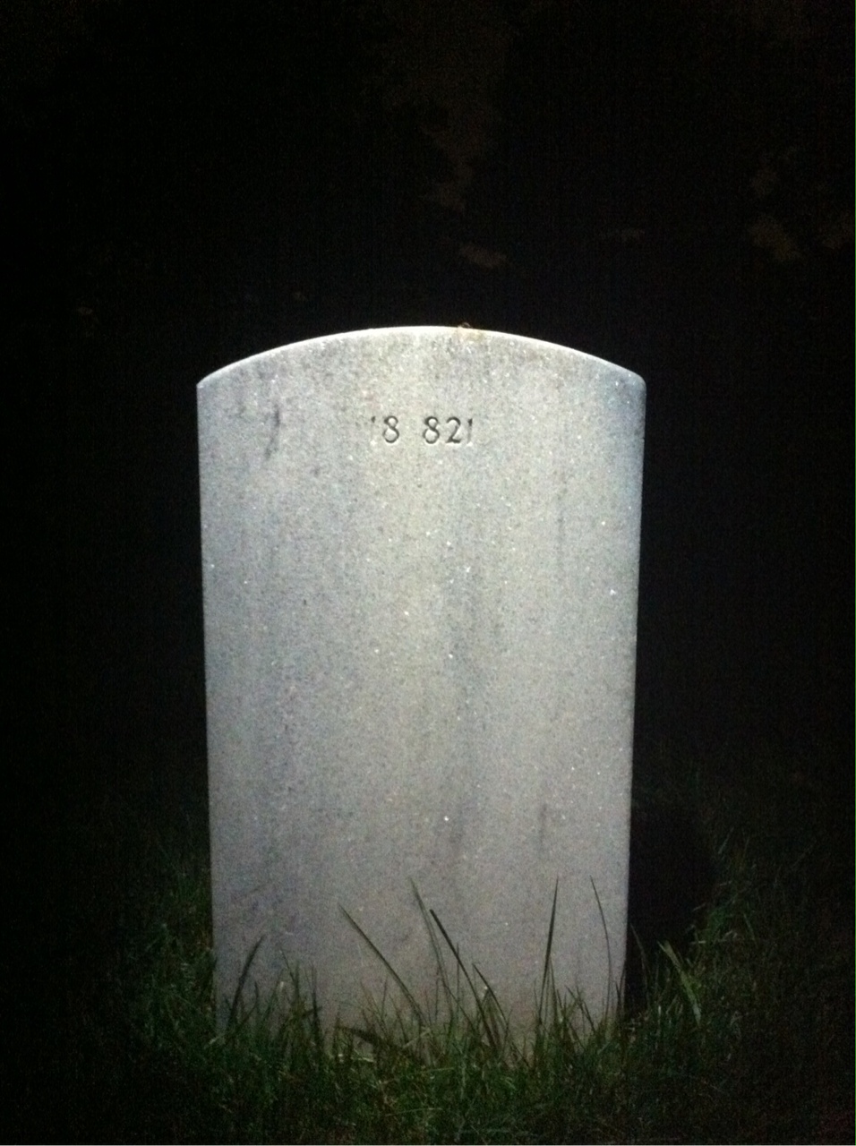 Back of headstone — Jeremiah Ackerman