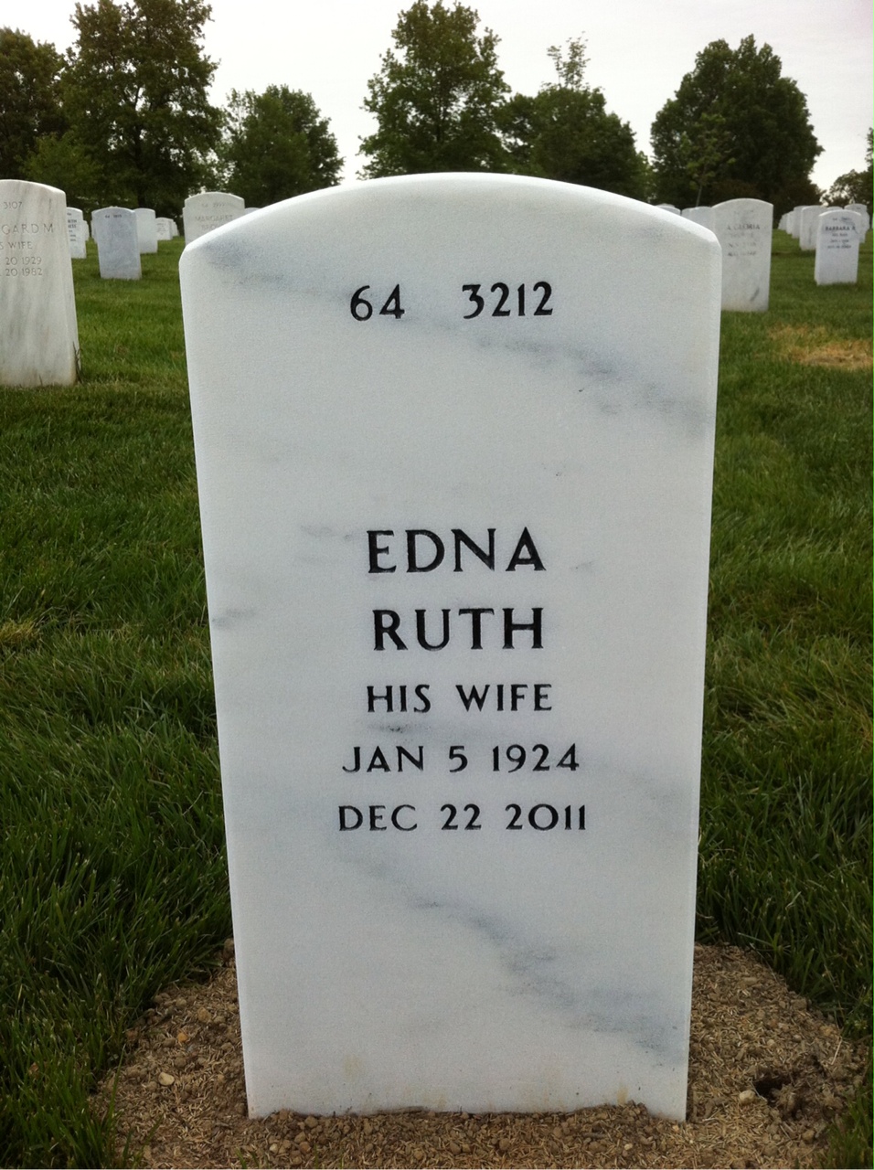Back of headstone — Bernard Big
