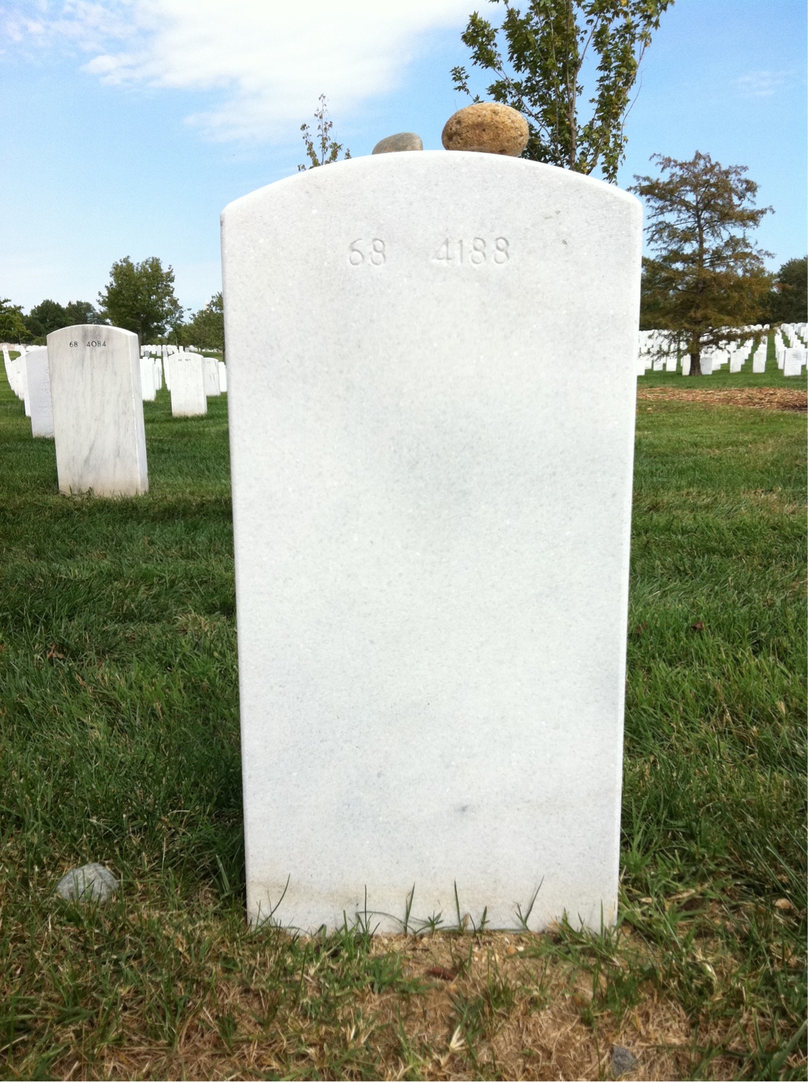 Back of headstone — Jeffrey Kavolius