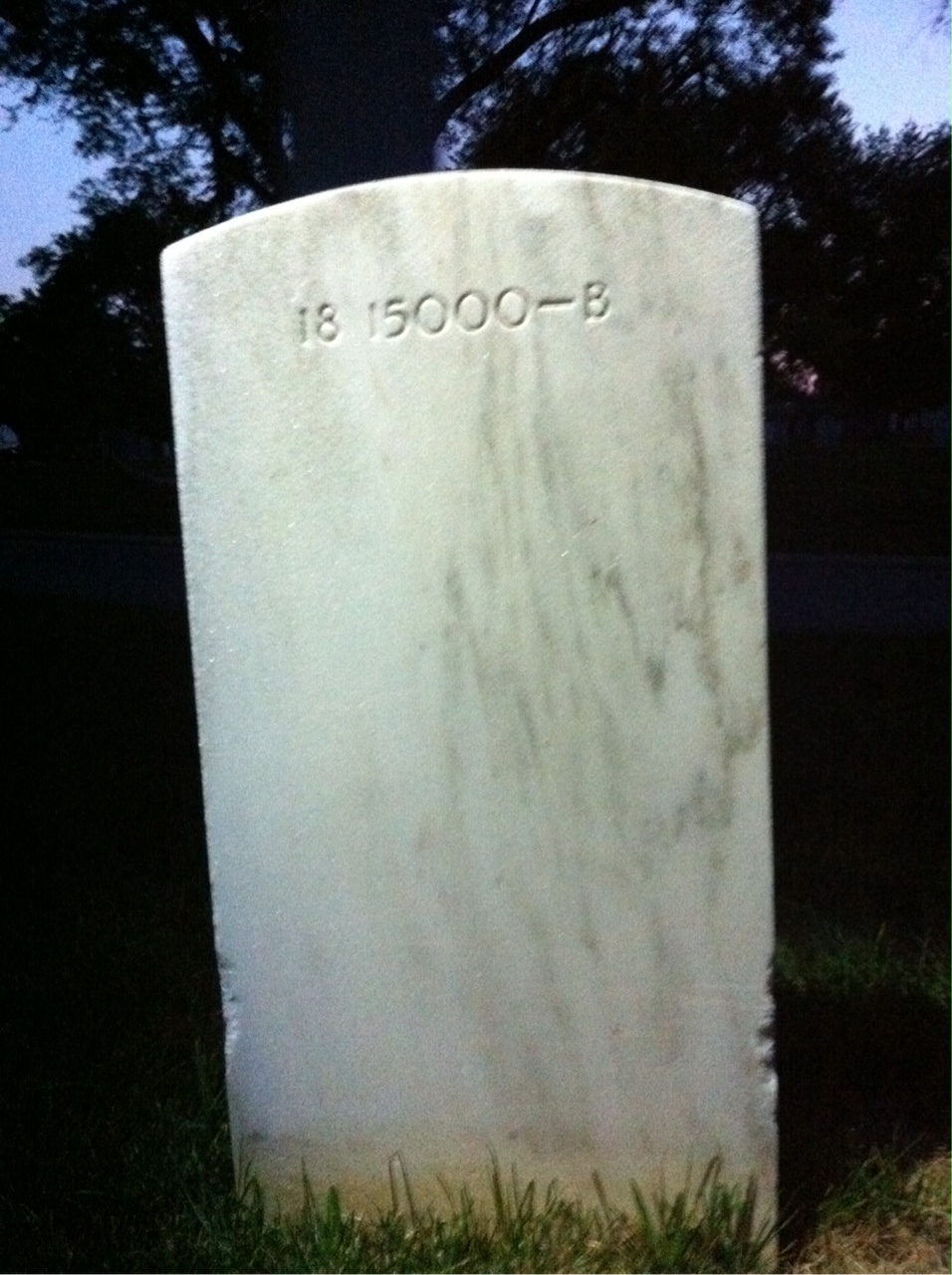 Back of headstone — Cecil Alsop