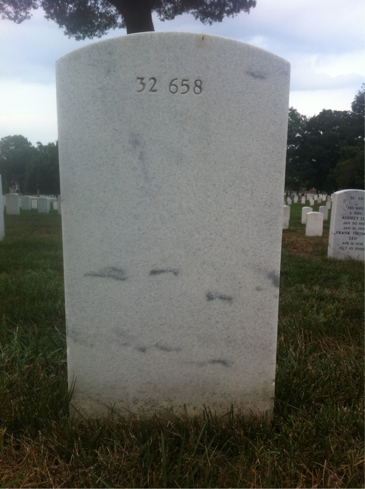 Back of headstone — Mary Minifield