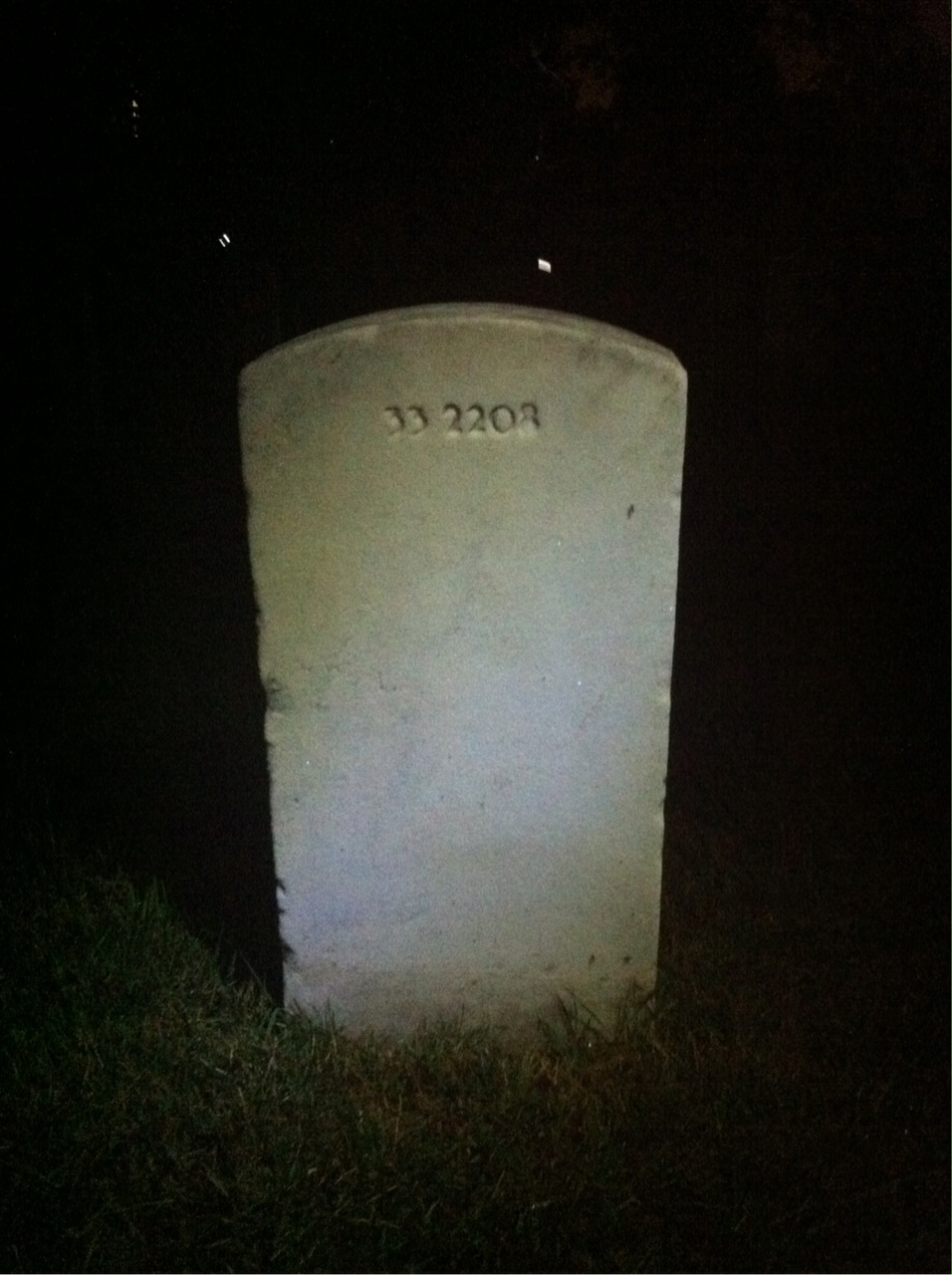 Back of headstone — Hugh Mcneal