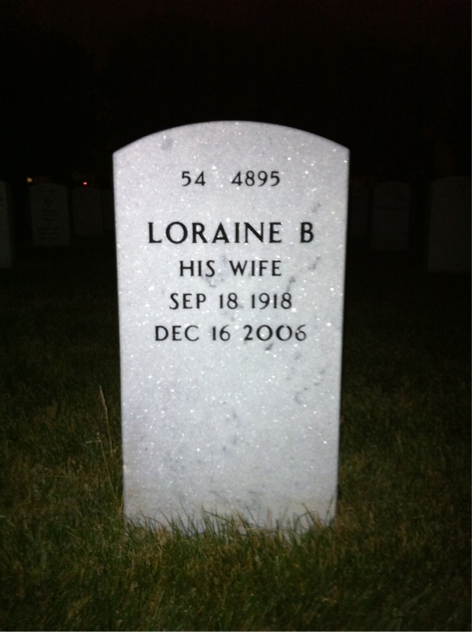 Back of headstone — Robert Greivell