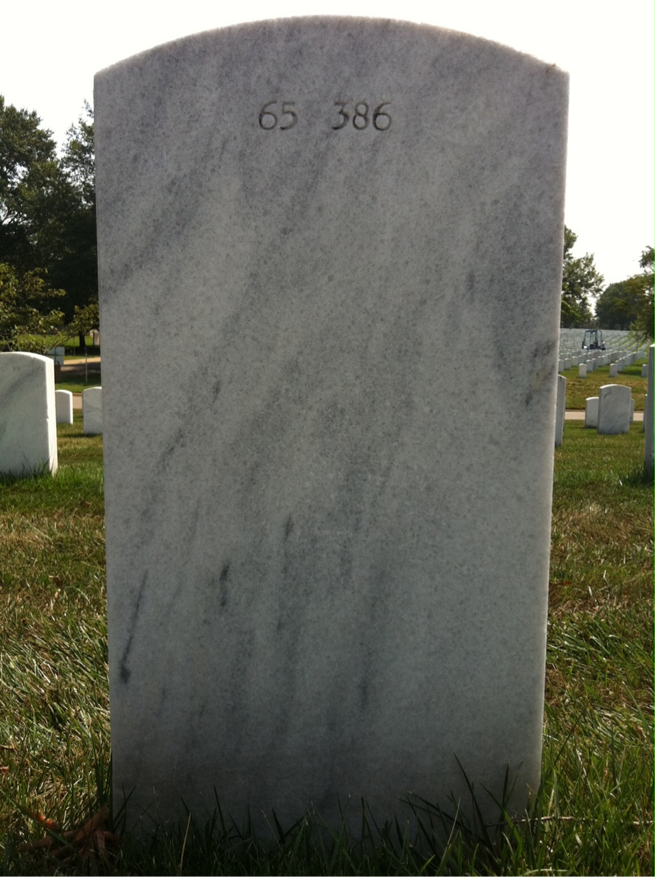 Back of headstone — Fran Mckee
