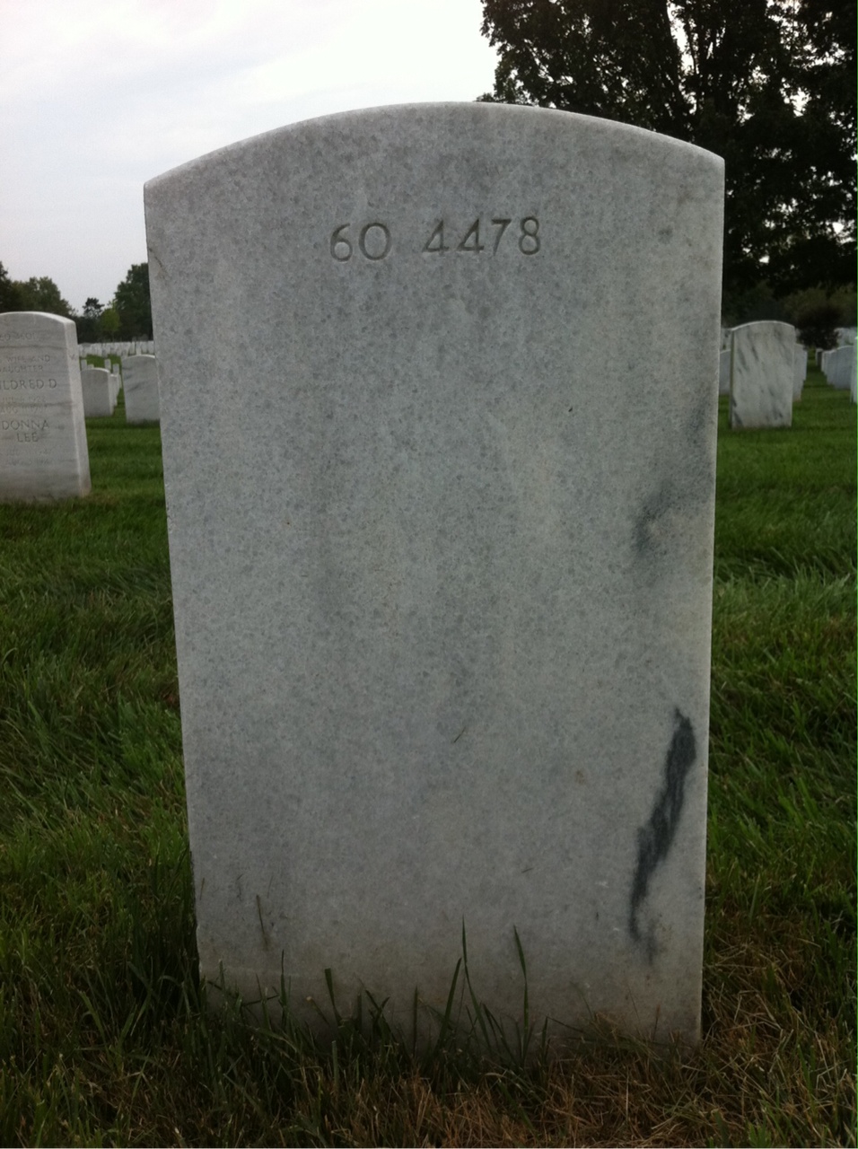 Back of headstone — Paul Begley