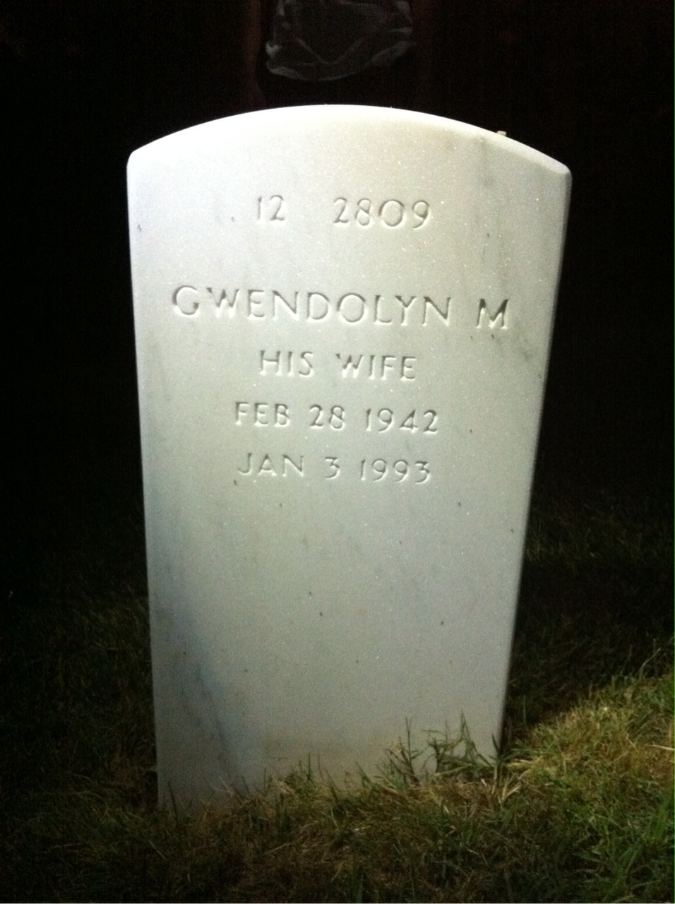 Back of headstone — Robert Johnson