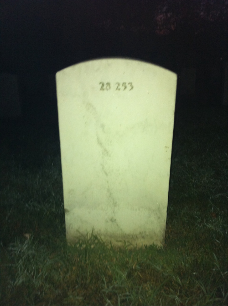 Back of headstone — Joseph Mullins