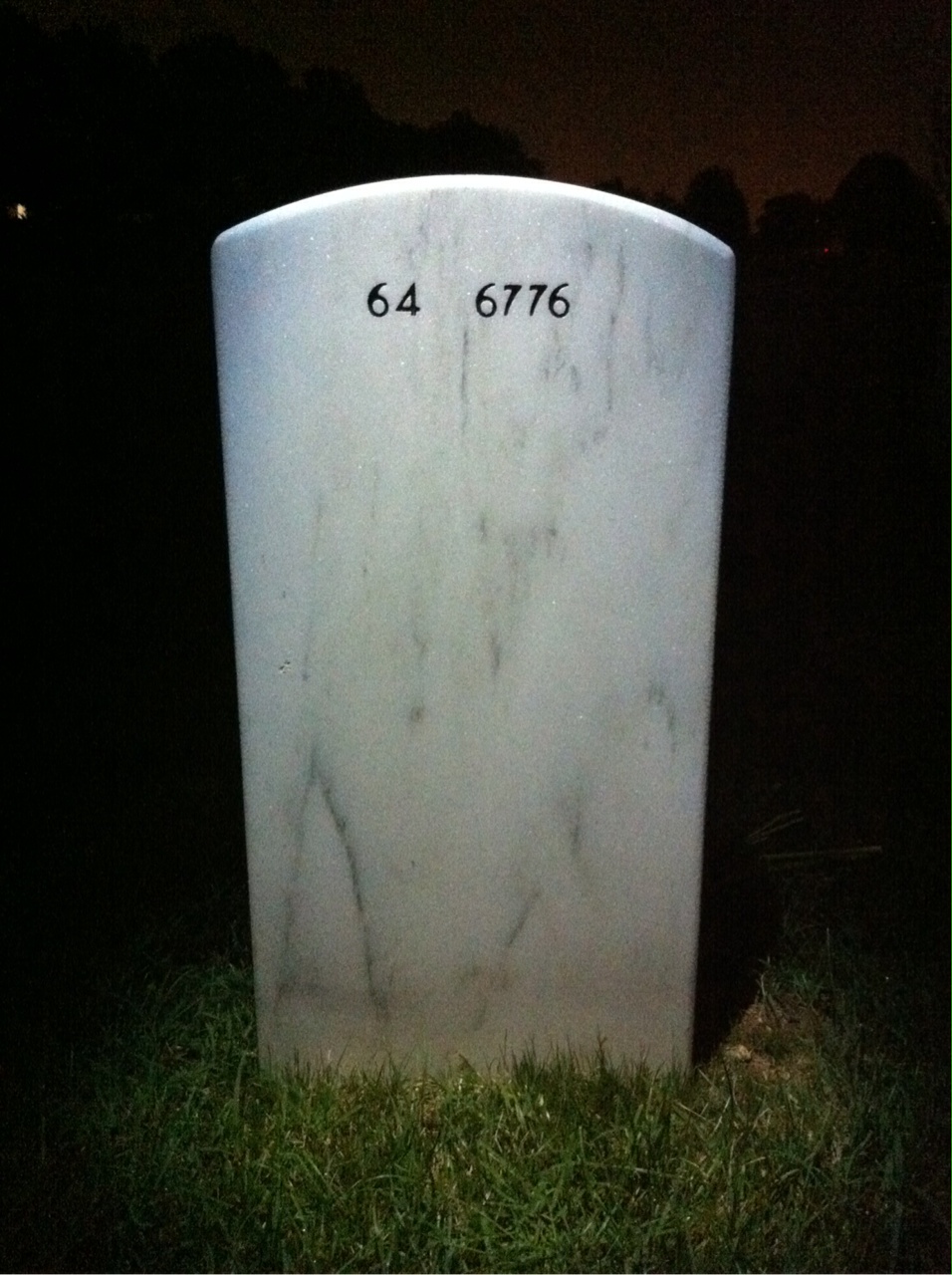 Back of headstone — James Traeger