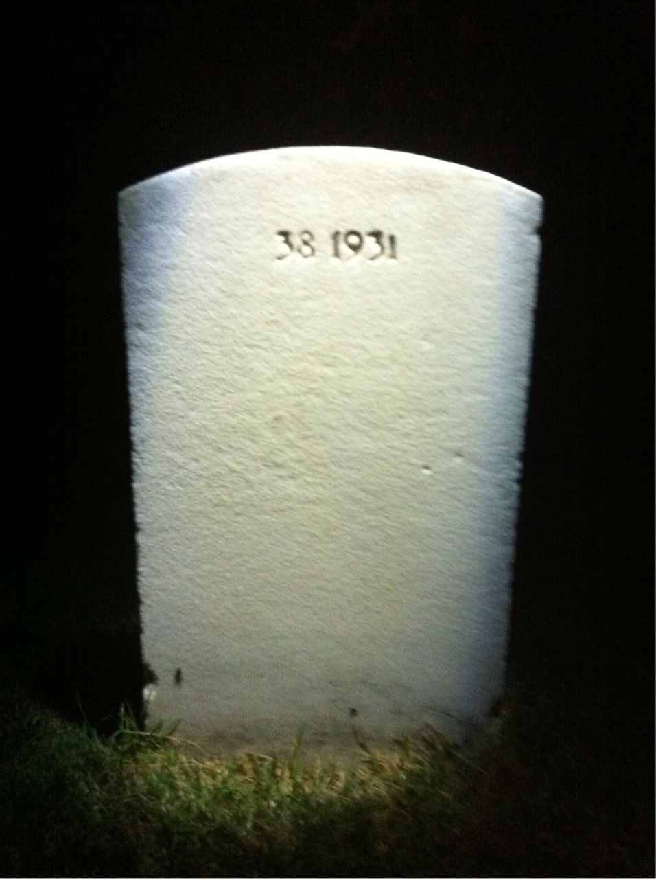 Back of headstone — Charles Ashford