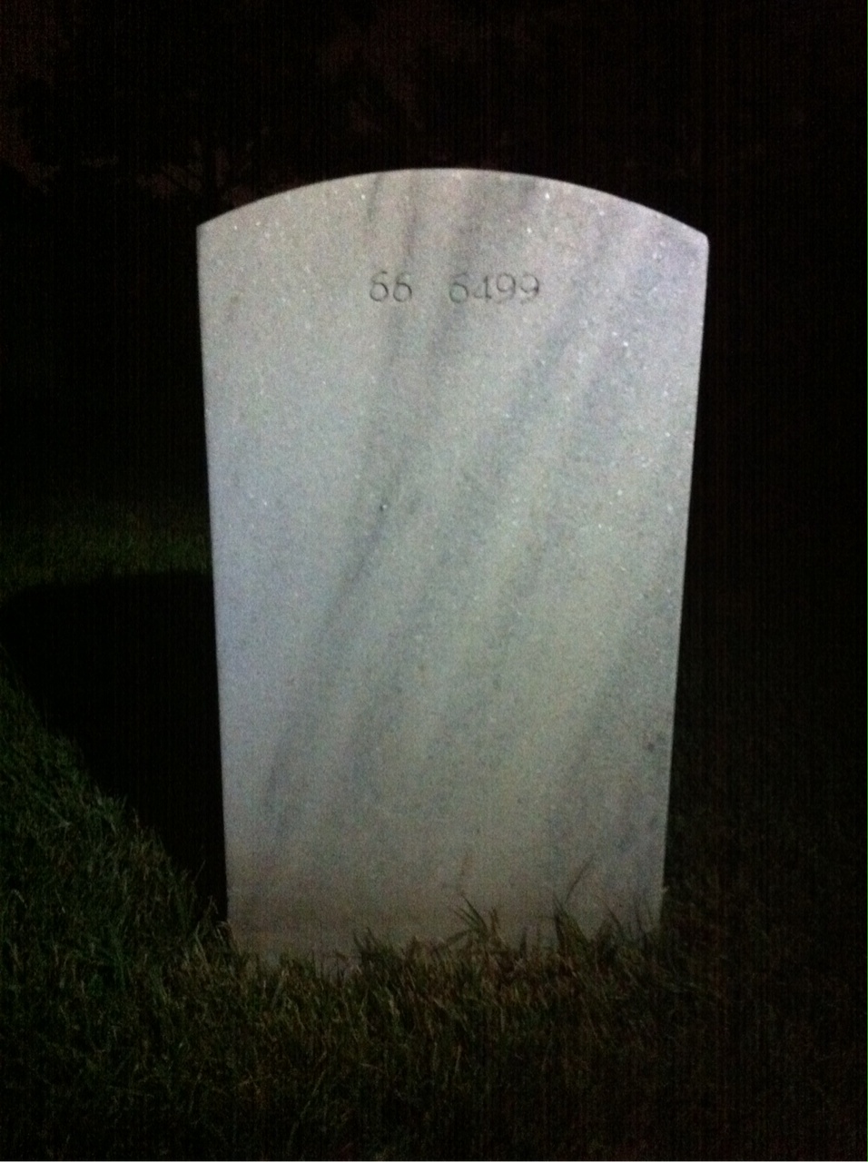Back of headstone — Thomas Joseph Sullivan