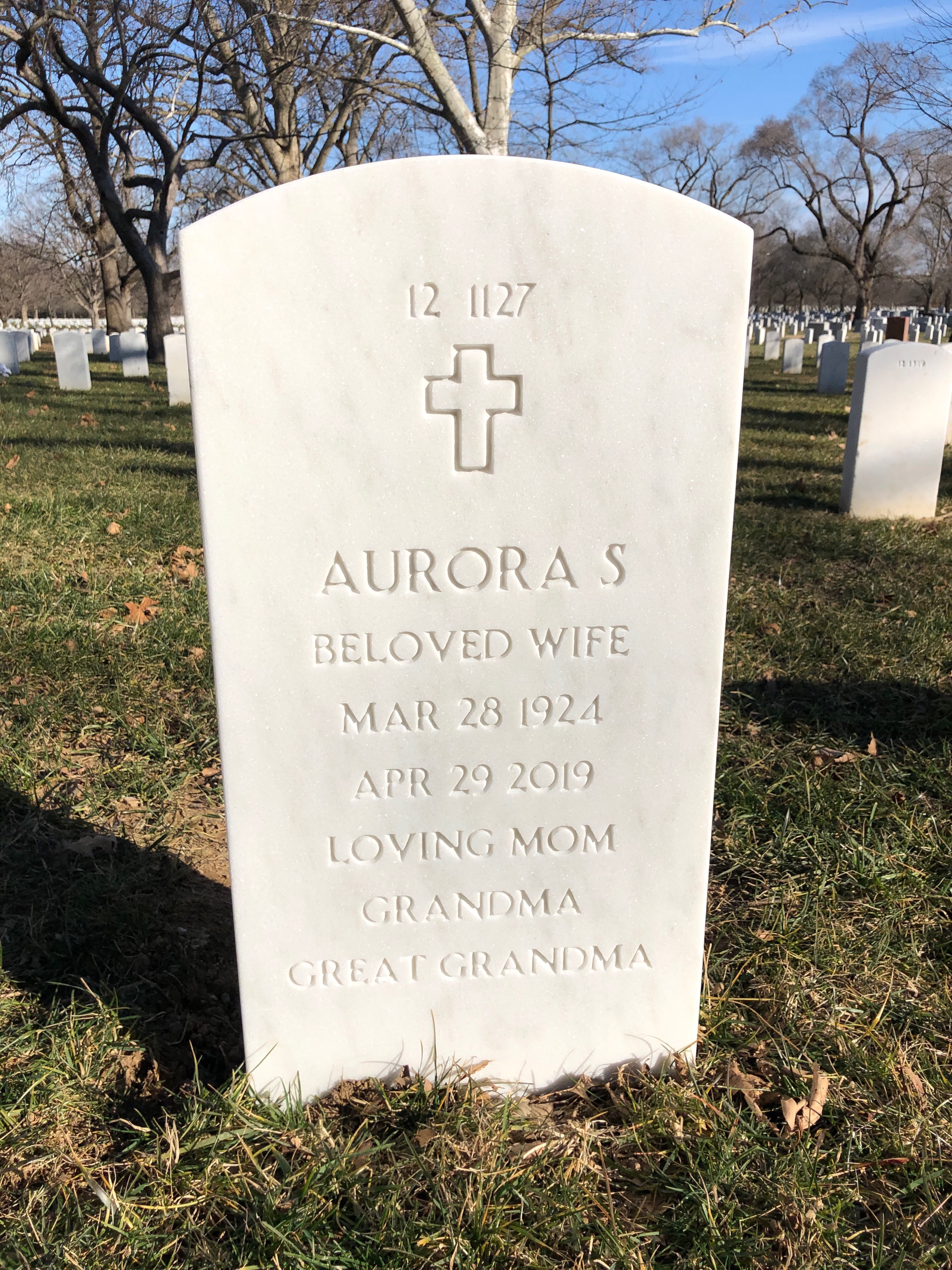 Back of headstone — Donald Millon