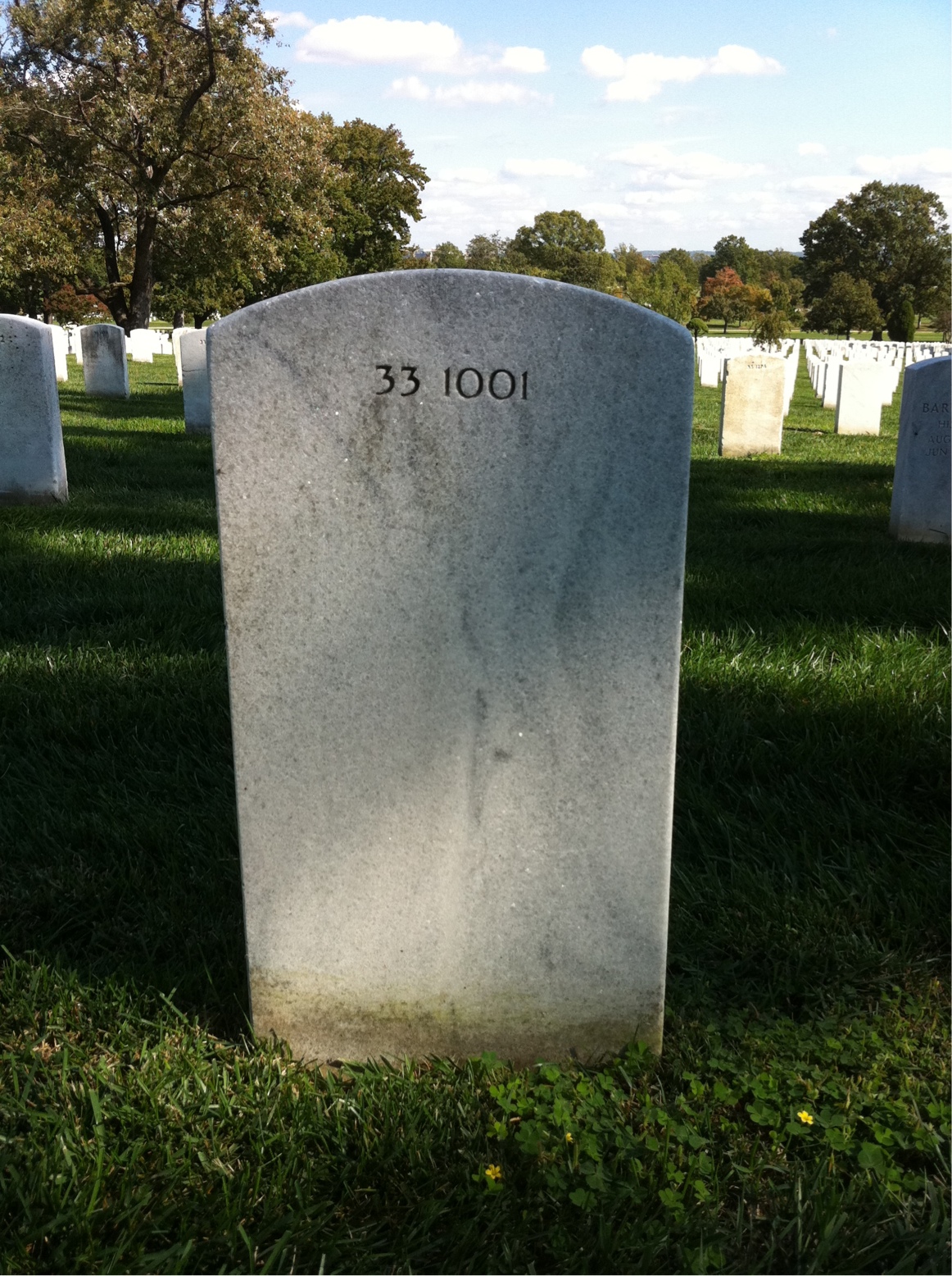 Back of headstone — Thomas Stovall