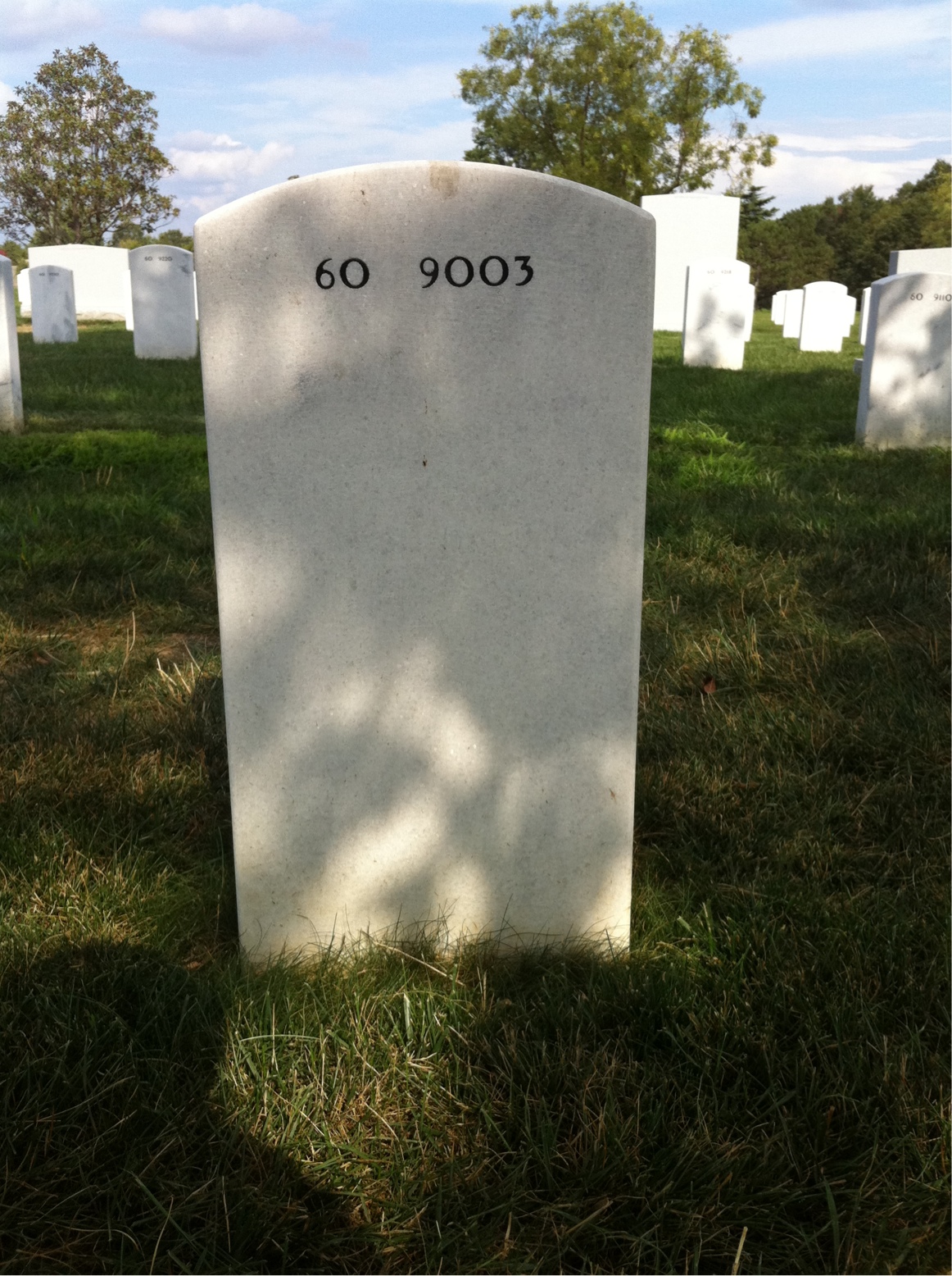 Back of headstone — Ward Sanford