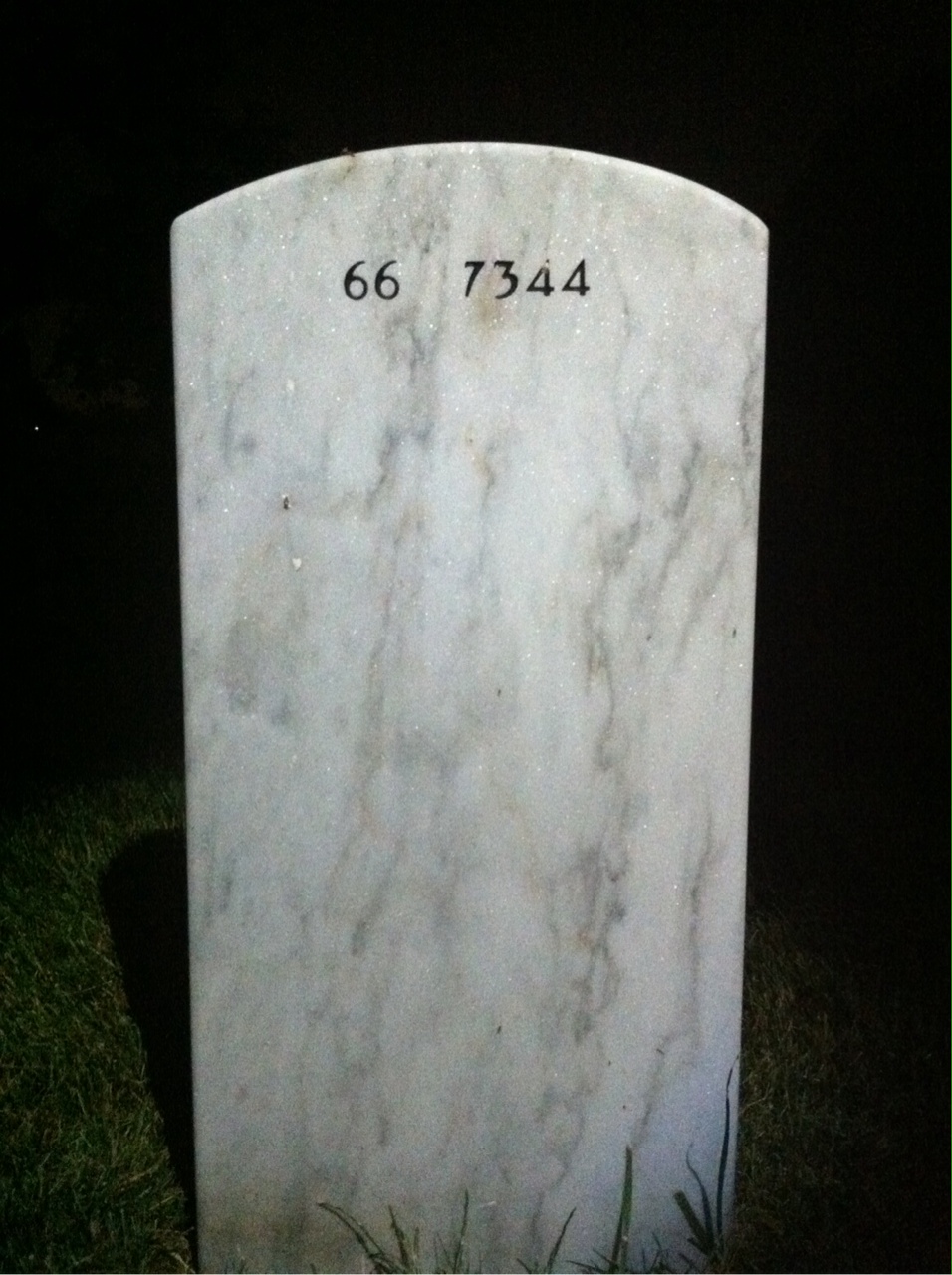 Back of headstone — Travis Alderman