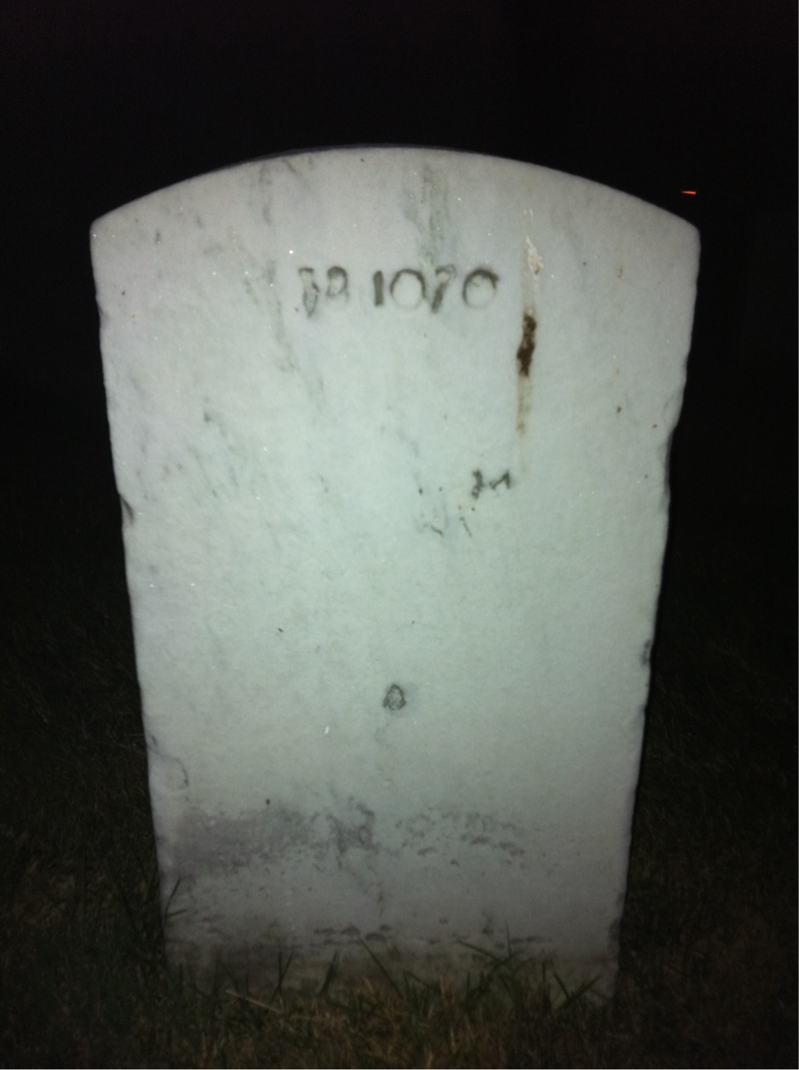 Back of headstone — Lincoln Ball