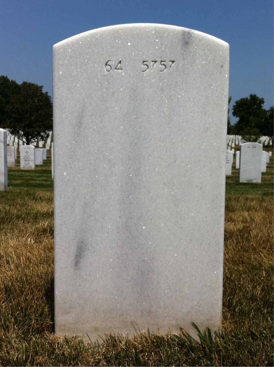Back of headstone — Philip Harvell
