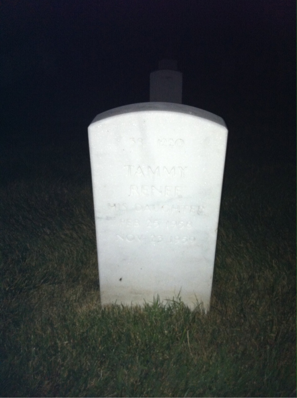 Back of headstone — James Toney