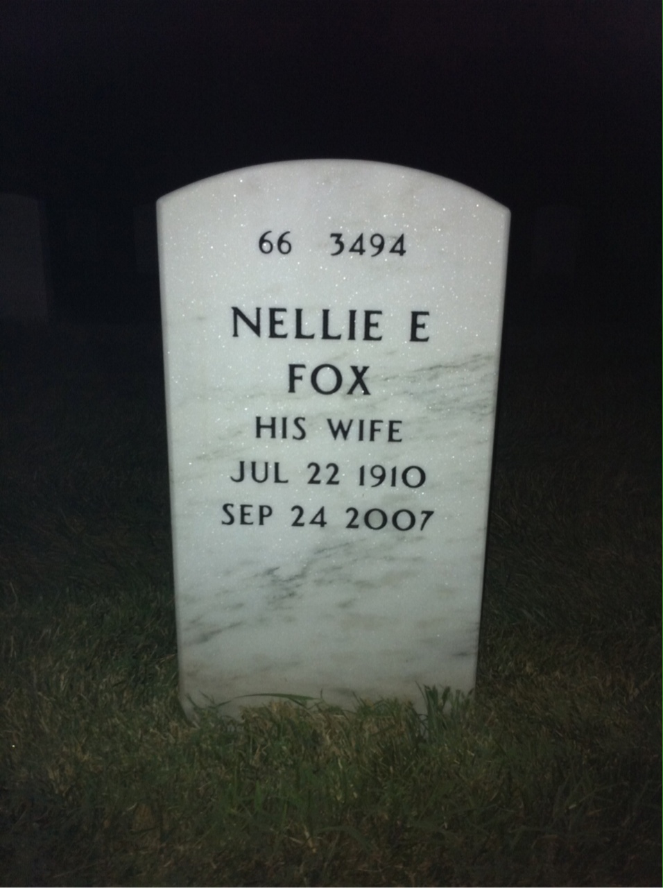 Back of headstone — Francis O'Leary