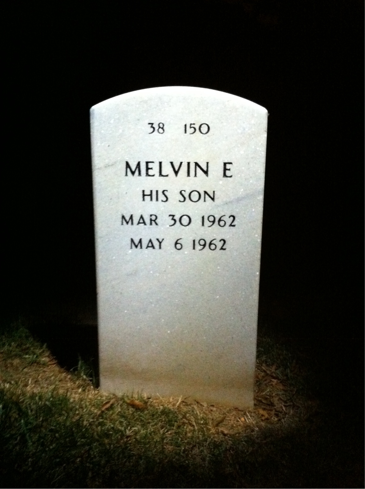 Back of headstone — Bernard Harper