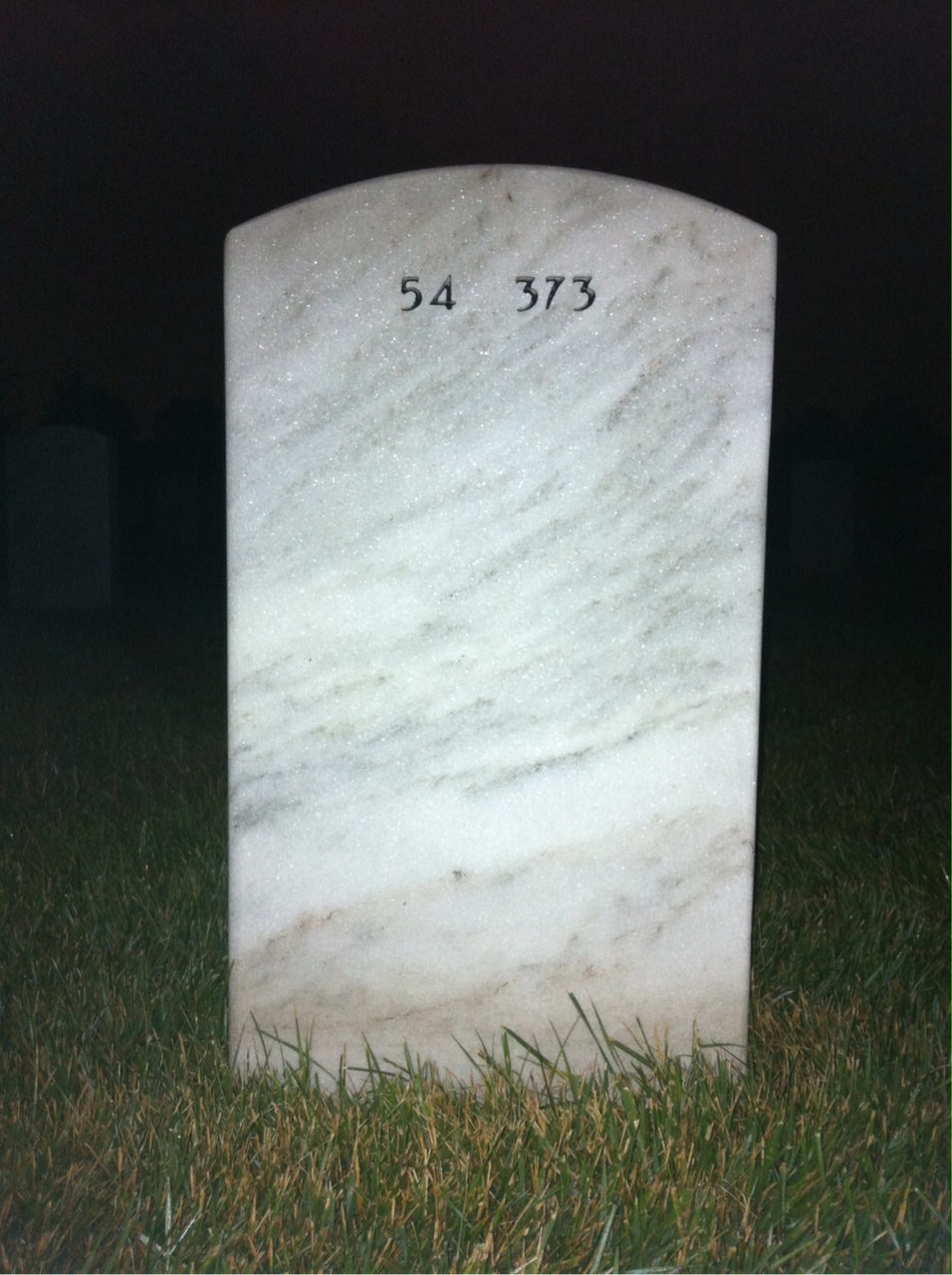 Back of headstone — Forrest Mountz