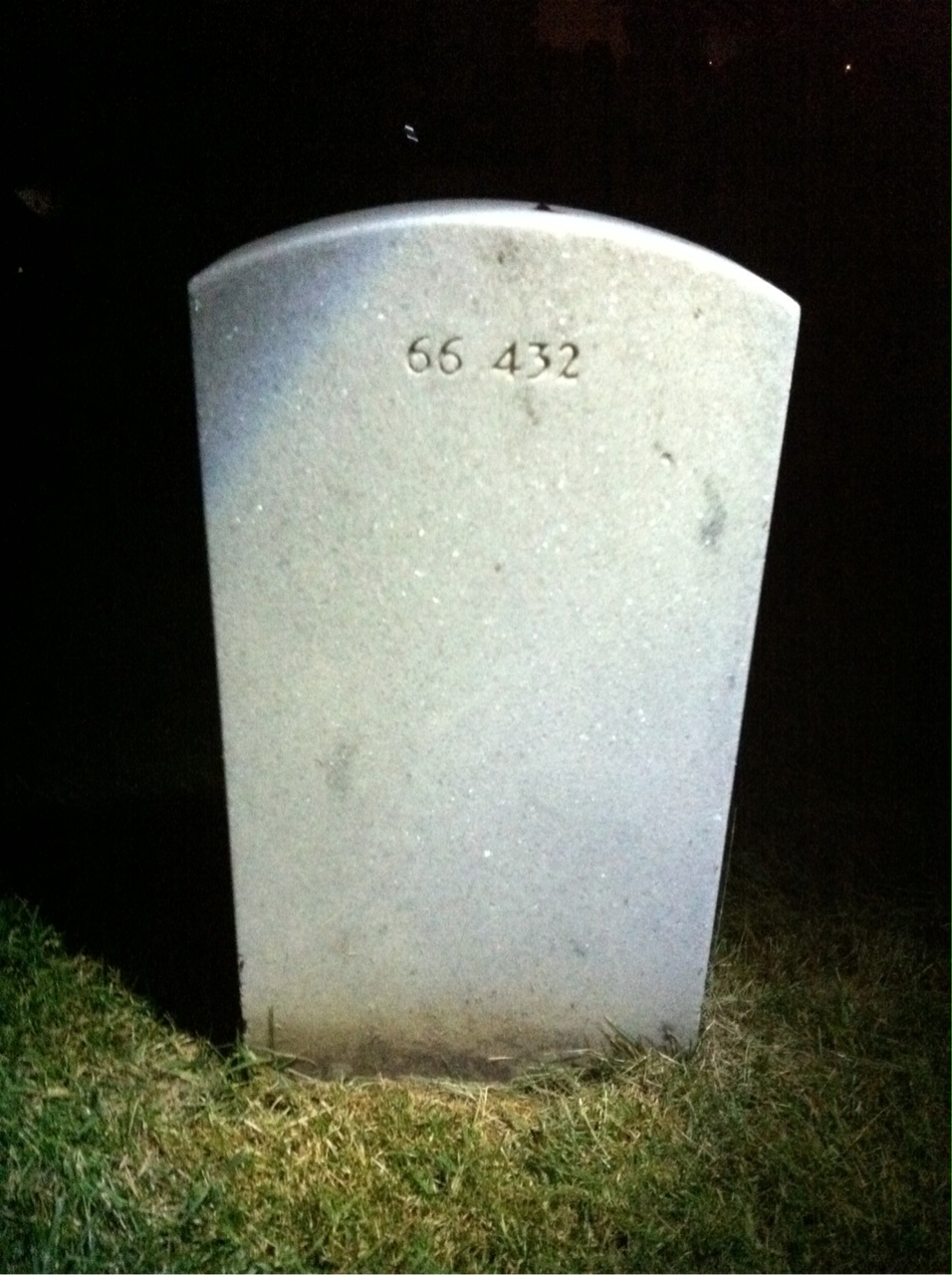 Back of headstone — William B Koogler