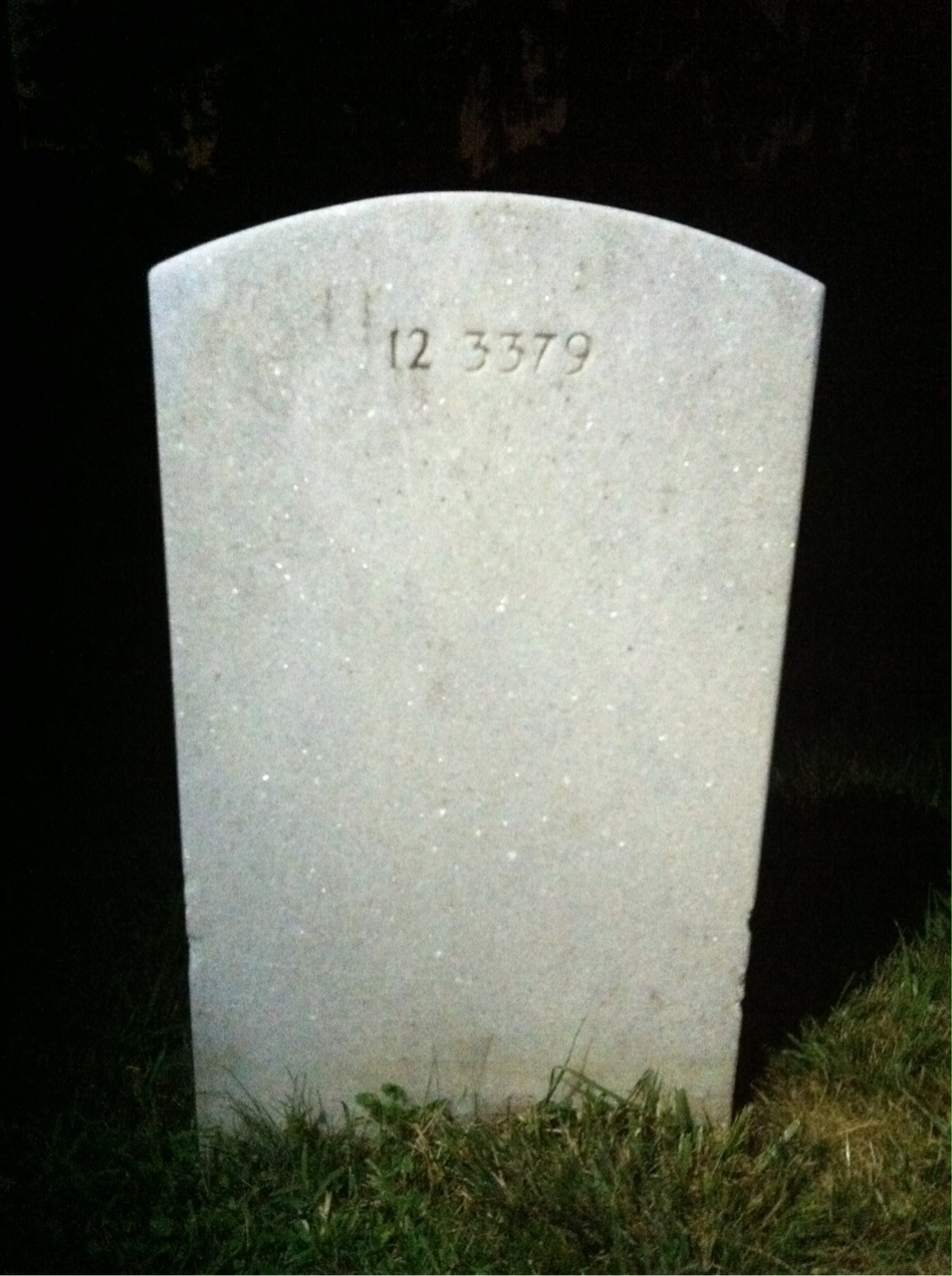 Back of headstone — Donald Minnick