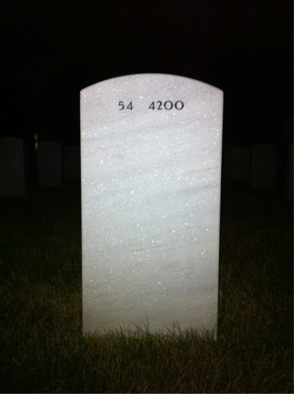 Back of headstone — David Jones