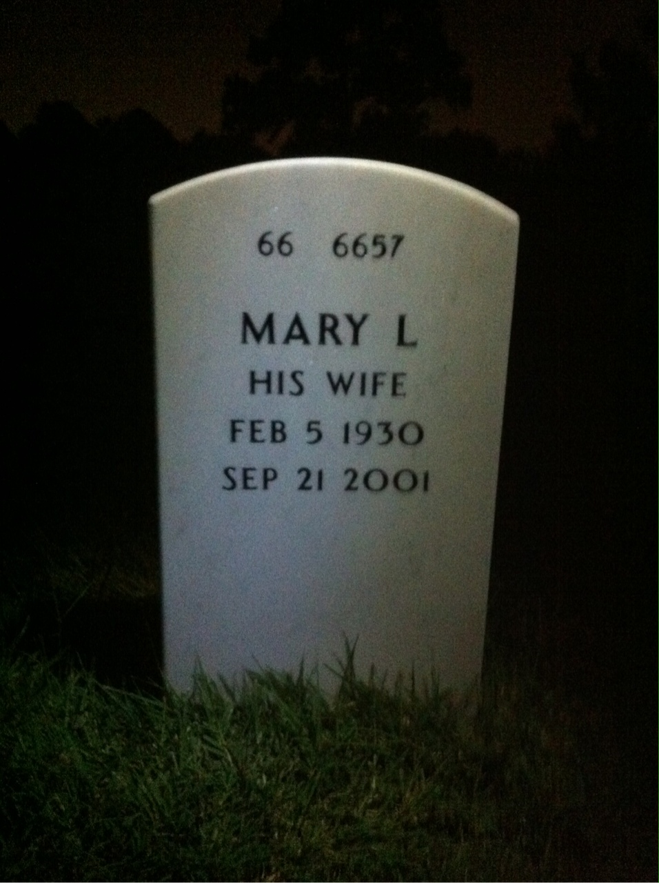 Back of headstone — Alfred Matthews