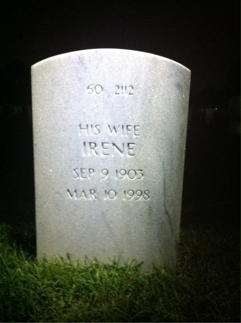 Back of headstone — Samuel J Martin