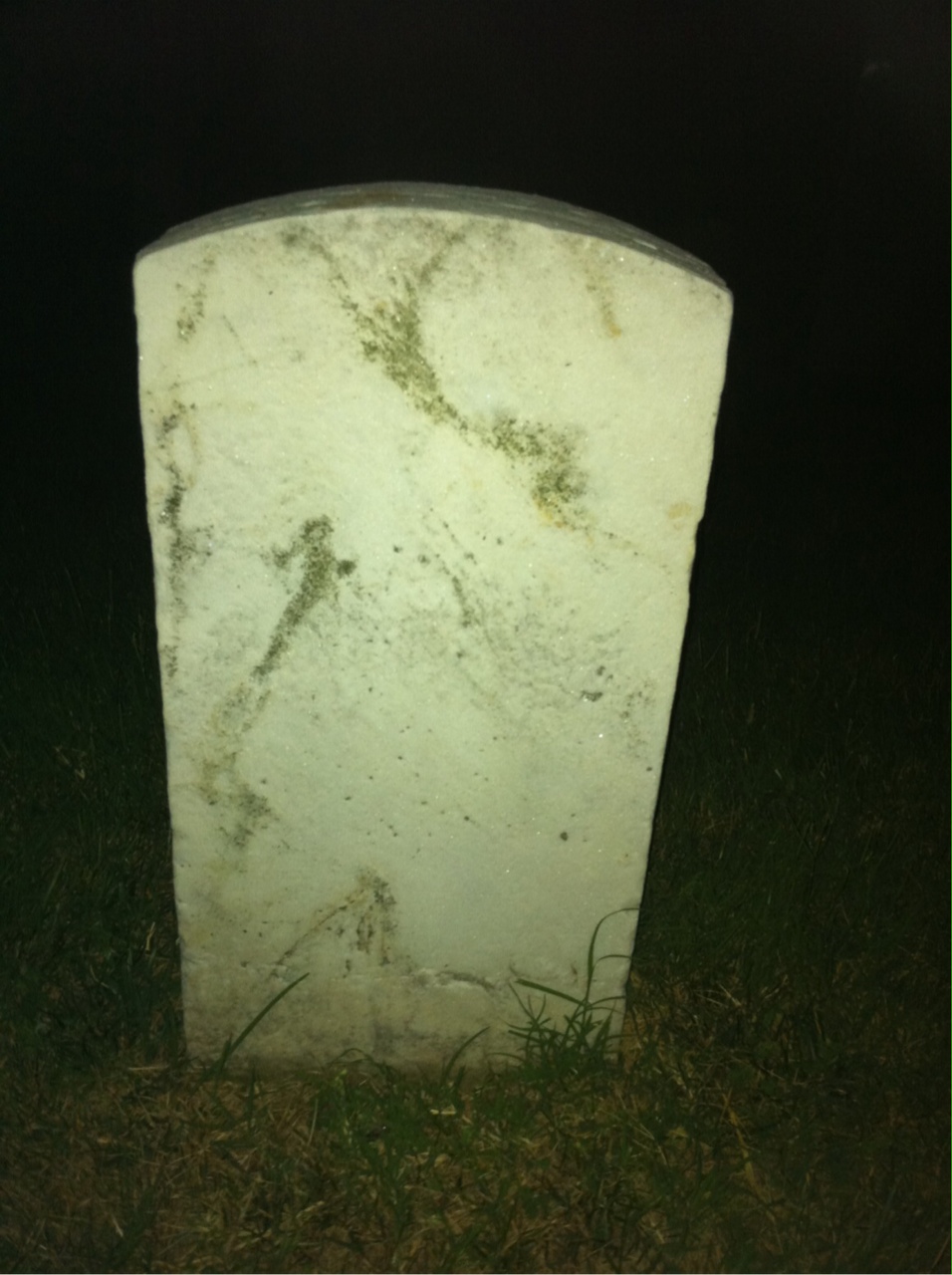 Back of headstone — David Moore