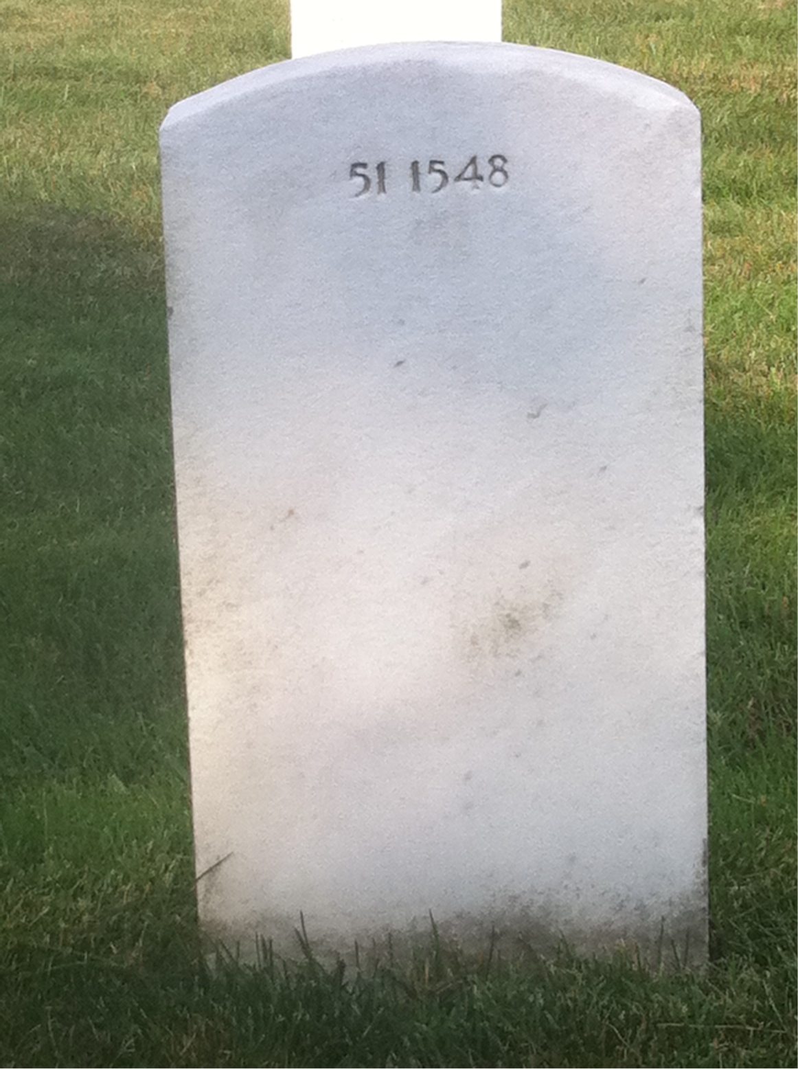 Back of headstone — William Bailey