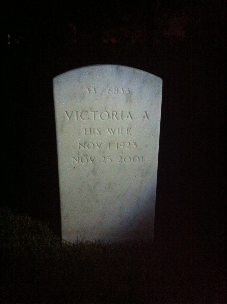 Back of headstone — Thaddeus Zawacki