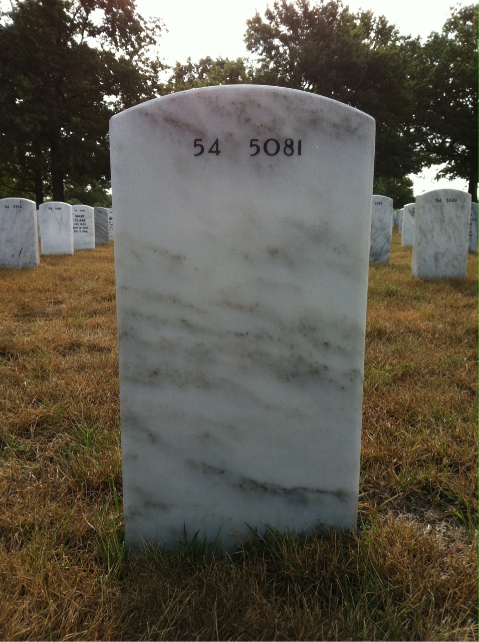 Back of headstone — Michael Loving