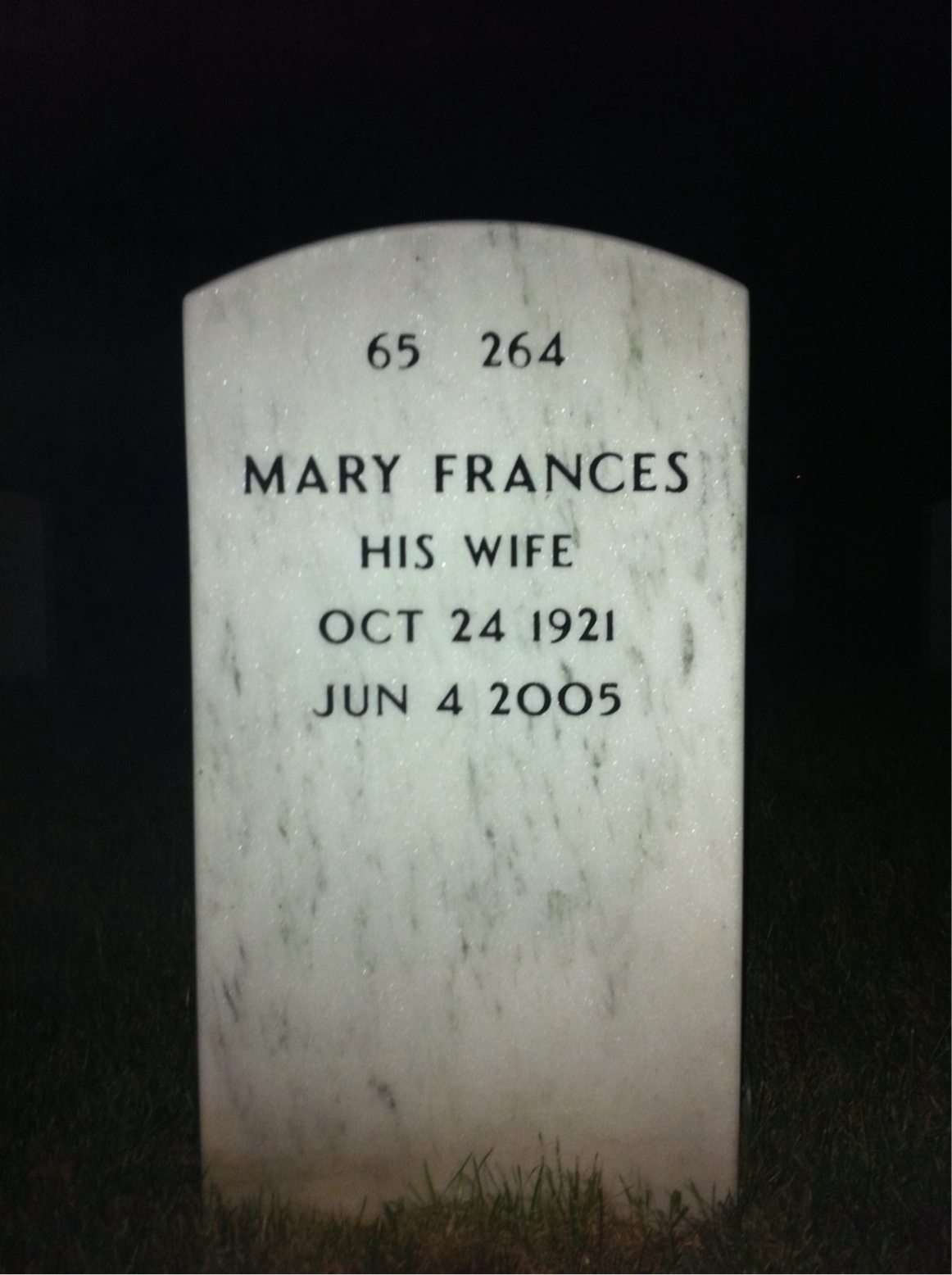 Back of headstone — Grover Williams