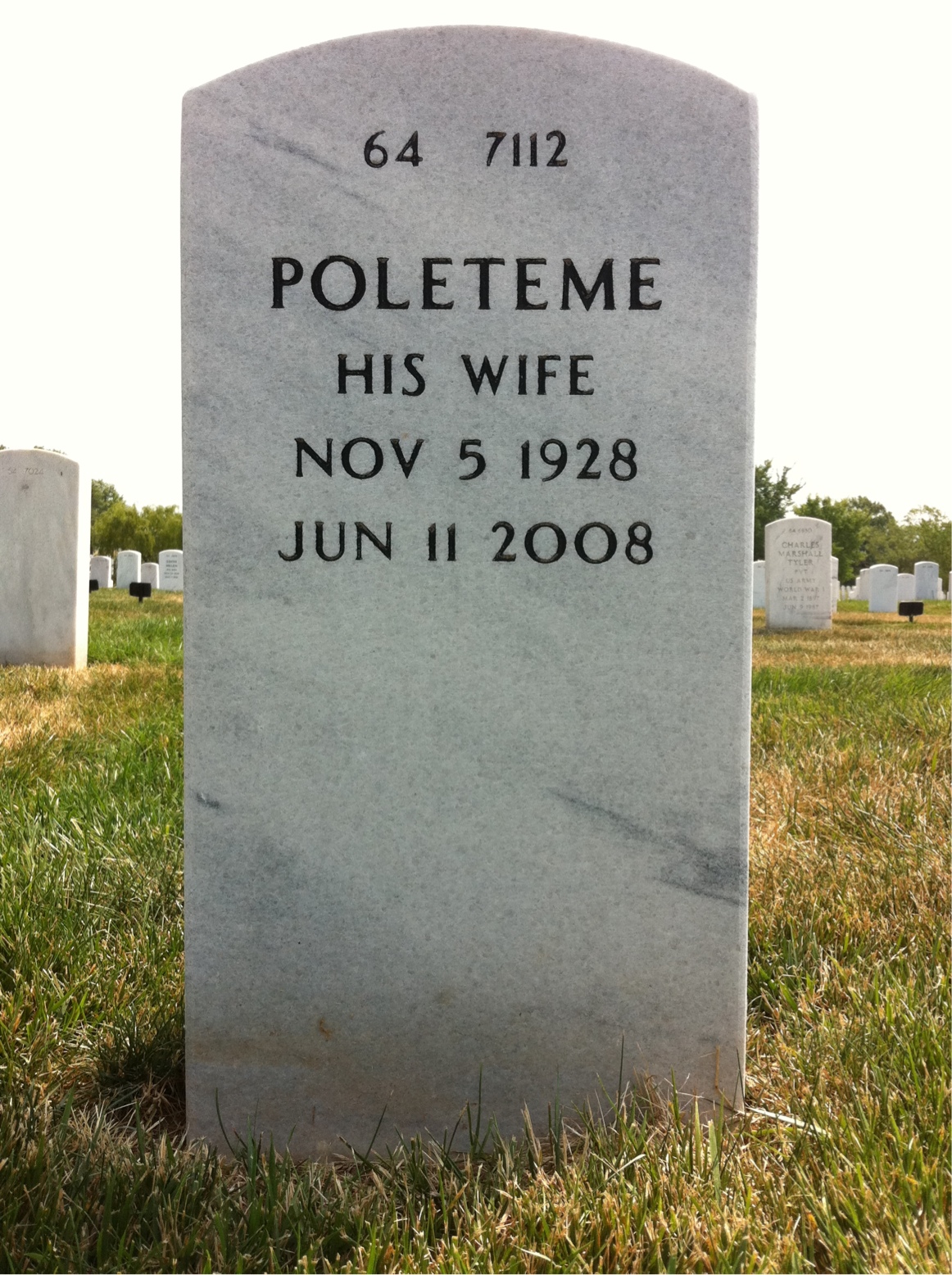 Back of headstone — Edward Cochran