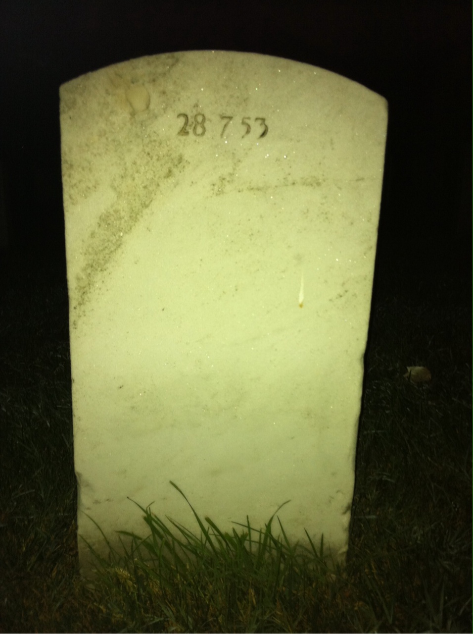 Back of headstone — Eugene Allen