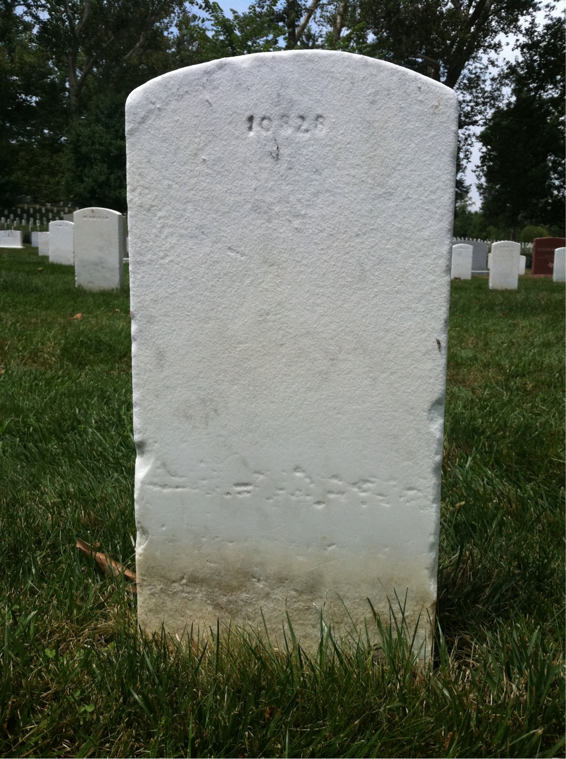Back of headstone — John Berdich