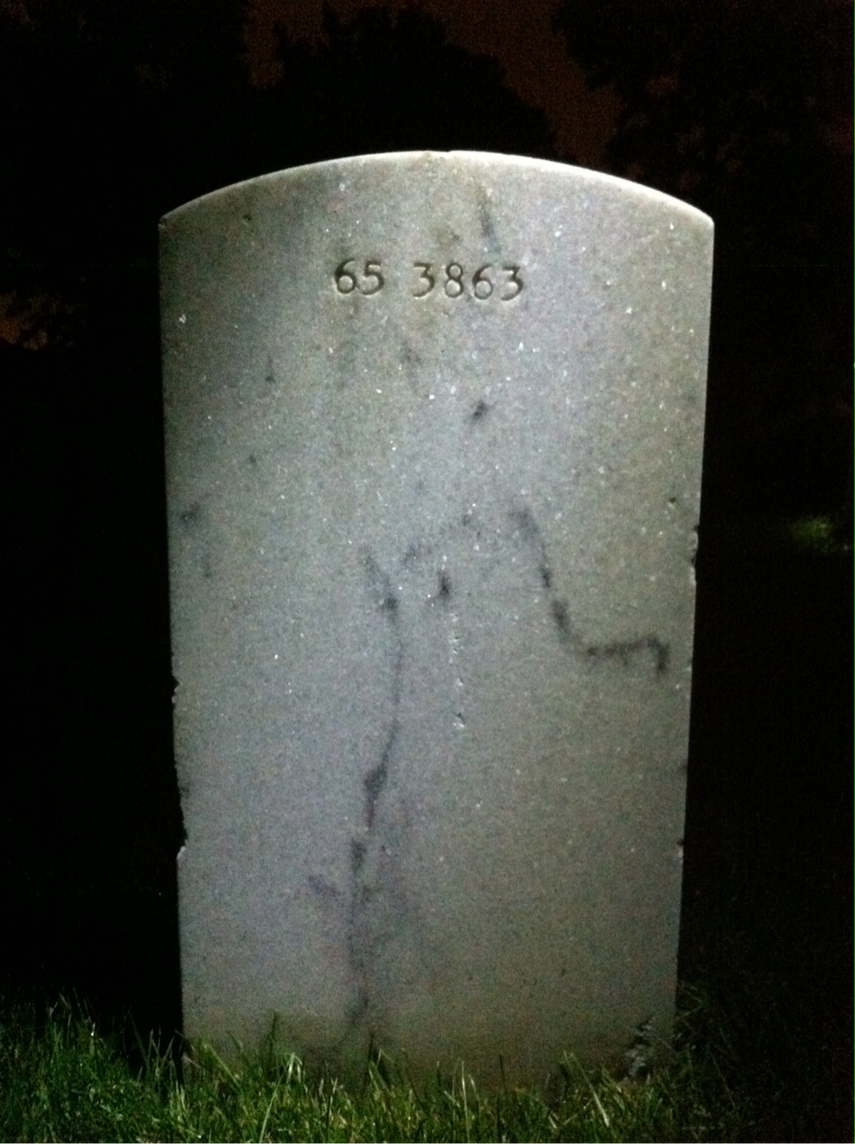 Back of headstone — William Morgan