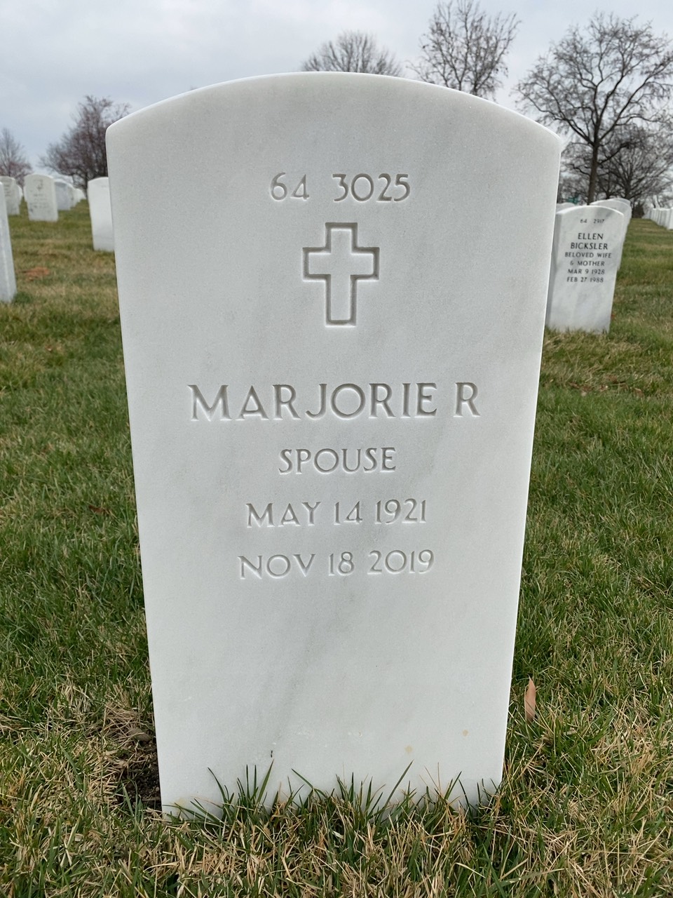 Back of headstone — William Thomas Walsh