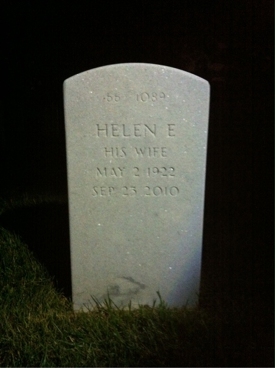 Back of headstone — Thomas Sheldon